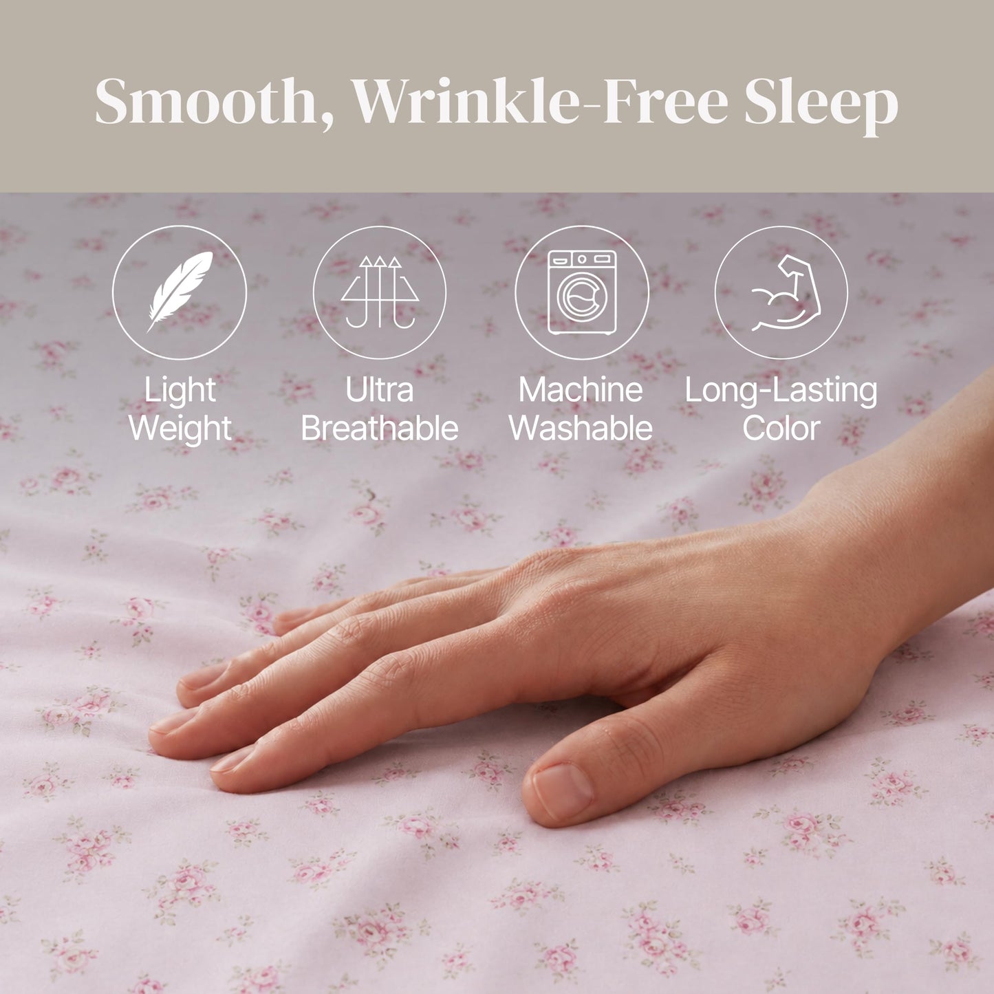 Modern Threads Silky Soft Microfiber and Wrinkle Free Sheets - Luxurious Microfiber Bed Sheets Includes Flat Sheet, Fitted Sheet with Deep Pockets, & Pillowcases Blush, Queen