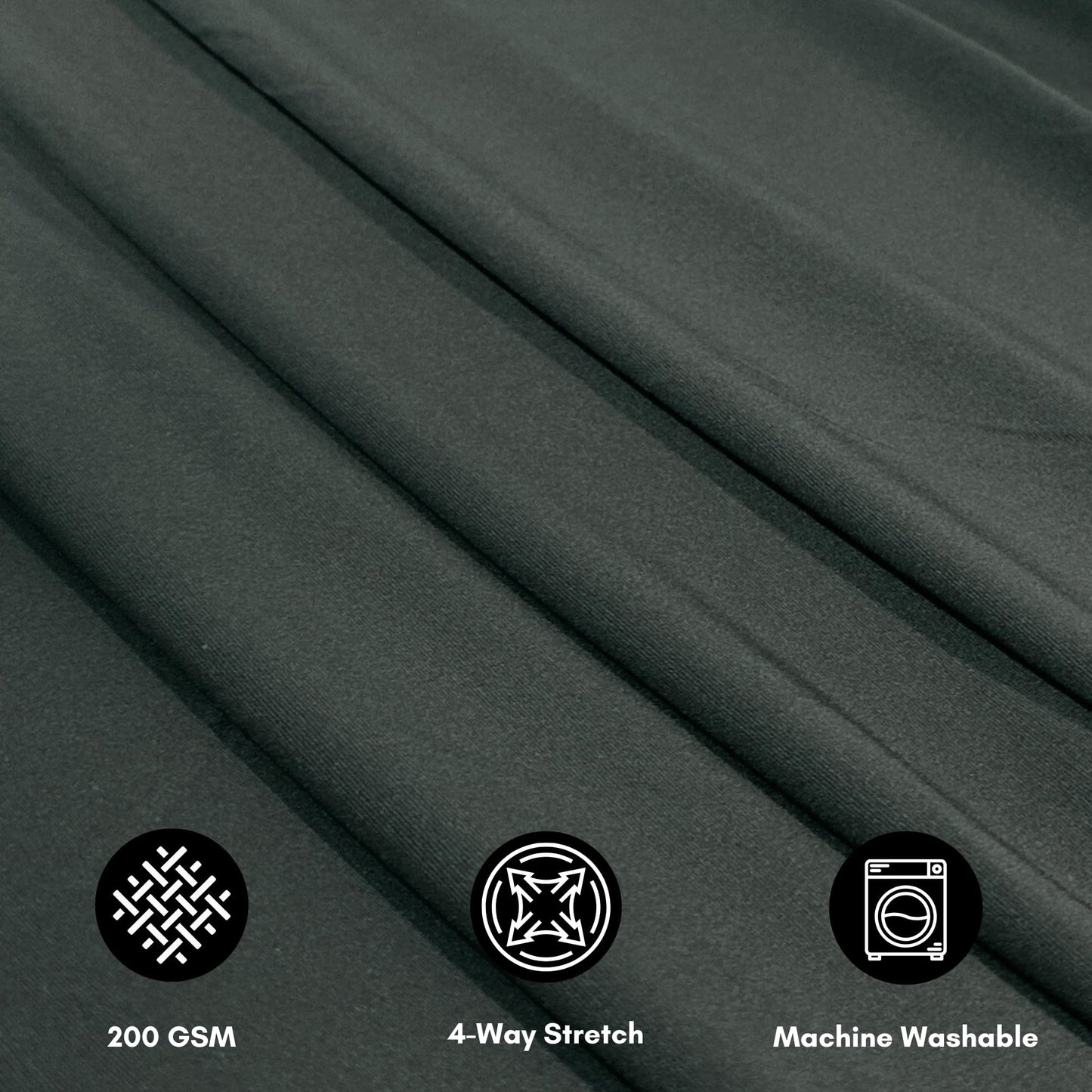 YOUR CHAIR COVERS - 30 x 30 inch Lowboy Cocktail Round Stretch Spandex Table Cover - Black, Fitted Elastic Tablecloth for Round Tables