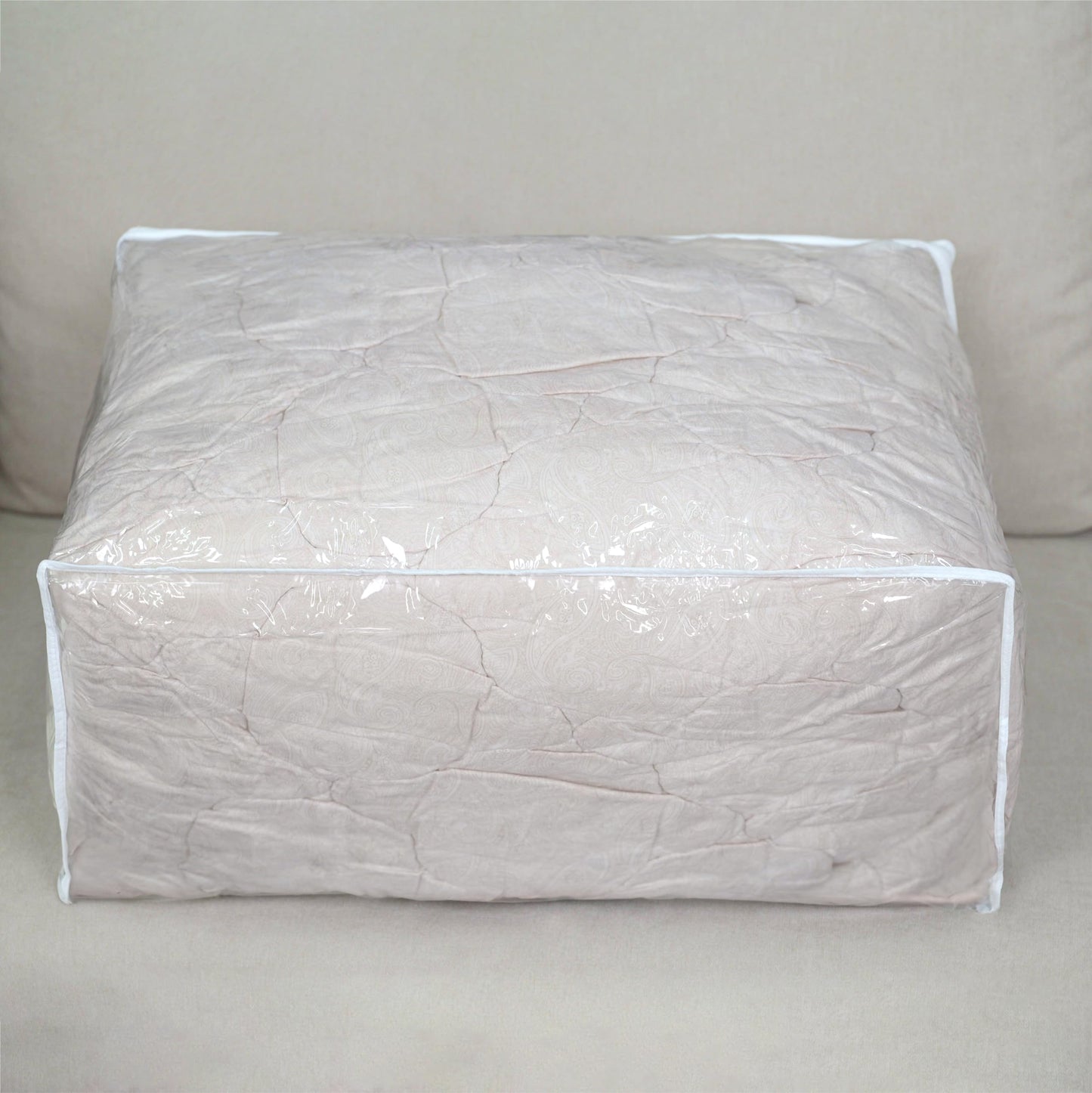 DiClavus - Clear Zippered Storage Bags 3 pcs Closet Organizer PVC 24x20x11 In - Bed Sheet Organizer, for Comforter, Pillow, Blanket, Cloth Clothes, Sweater,Plastic Comforter Storage Bags