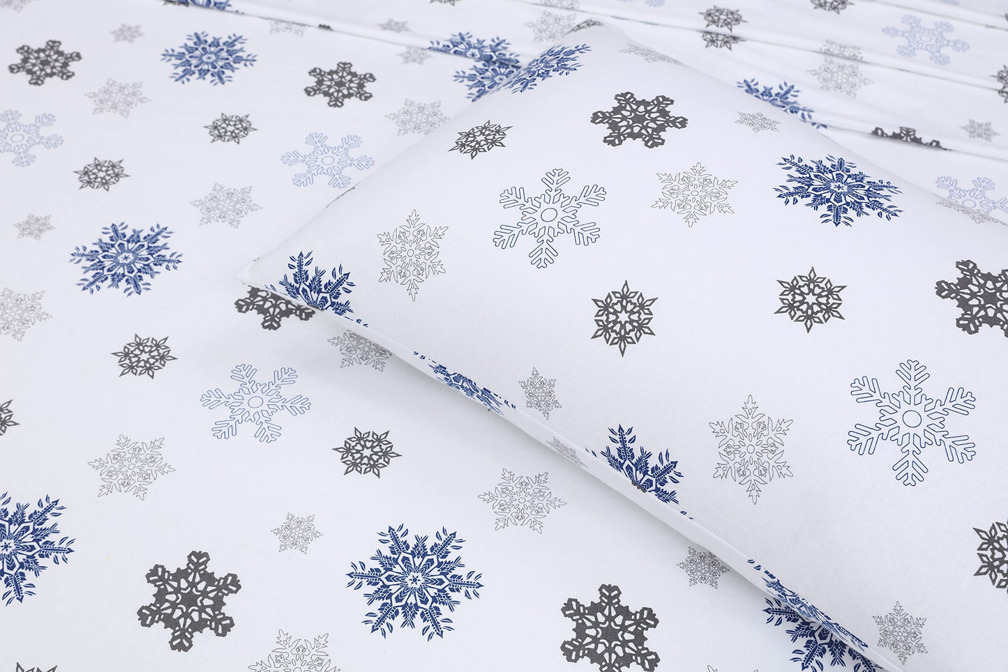 ZOYER Flannel Sheets Twin Size - 100% Cotton Double Brushed Twin Sheets Set, Deep Pockets 16 Inches, All Seasons Breathable & Extra Soft Bed Sheets, Warm & Cozy, 3 Piece, White Snow