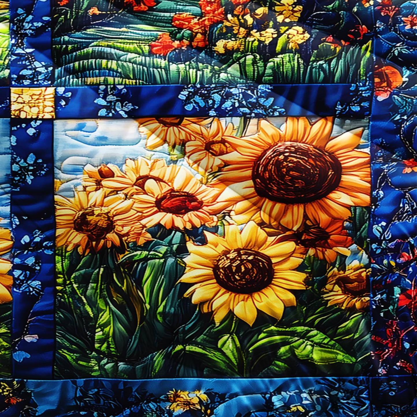 lneffble Yellow Sunflower Twin Size Comforter Set,Bedding Twin Size Quilts Sunflower,Rustic Farmhouse Bedroom Set Bedding Set,with 1 Comforter with 2 Pillow Case