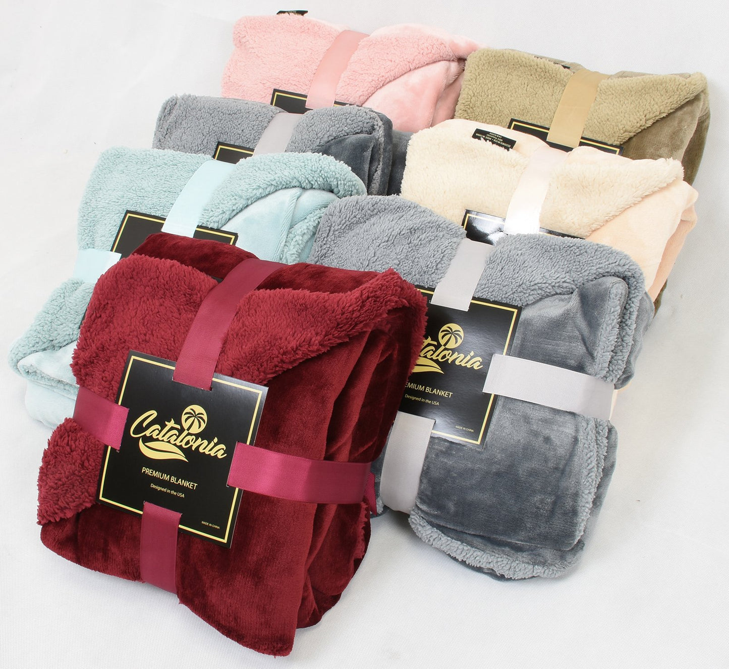 Catalonia Charcoal Grey Sherpa Throws Blanket, Valentine's Day Gift, Super Soft Fuzzy Comfy Micro Plush Fleece Blanket All Season for Sofa Couch Bed Reversible Match Color, Tone to Tone, 50x60 inch