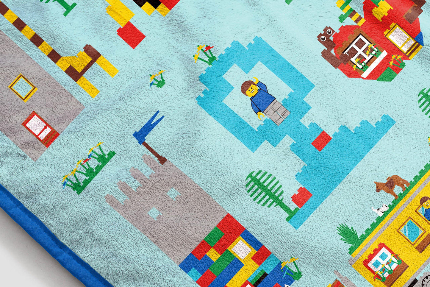 Jay Franco Kids Plush Throw Blanket – Soft & Cozy Fleece Throw for Bedroom & Couch Décor, Official Licensed Product, Blue - LEGO®, 46x60 - Throw Blanket