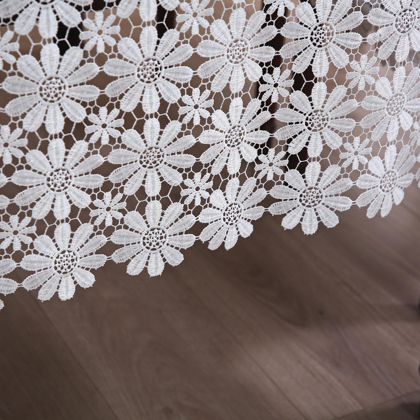 Farmhouse Tablecloth Crochet Lace White Table Cloth Rectangle Rustic Fabric Sheet Outdoor 6ft Table Cover For Dining Kitchen/Restaurant/Picnic/Holiday/Birthday/Party/Summer/Spring/Fall/Christmas