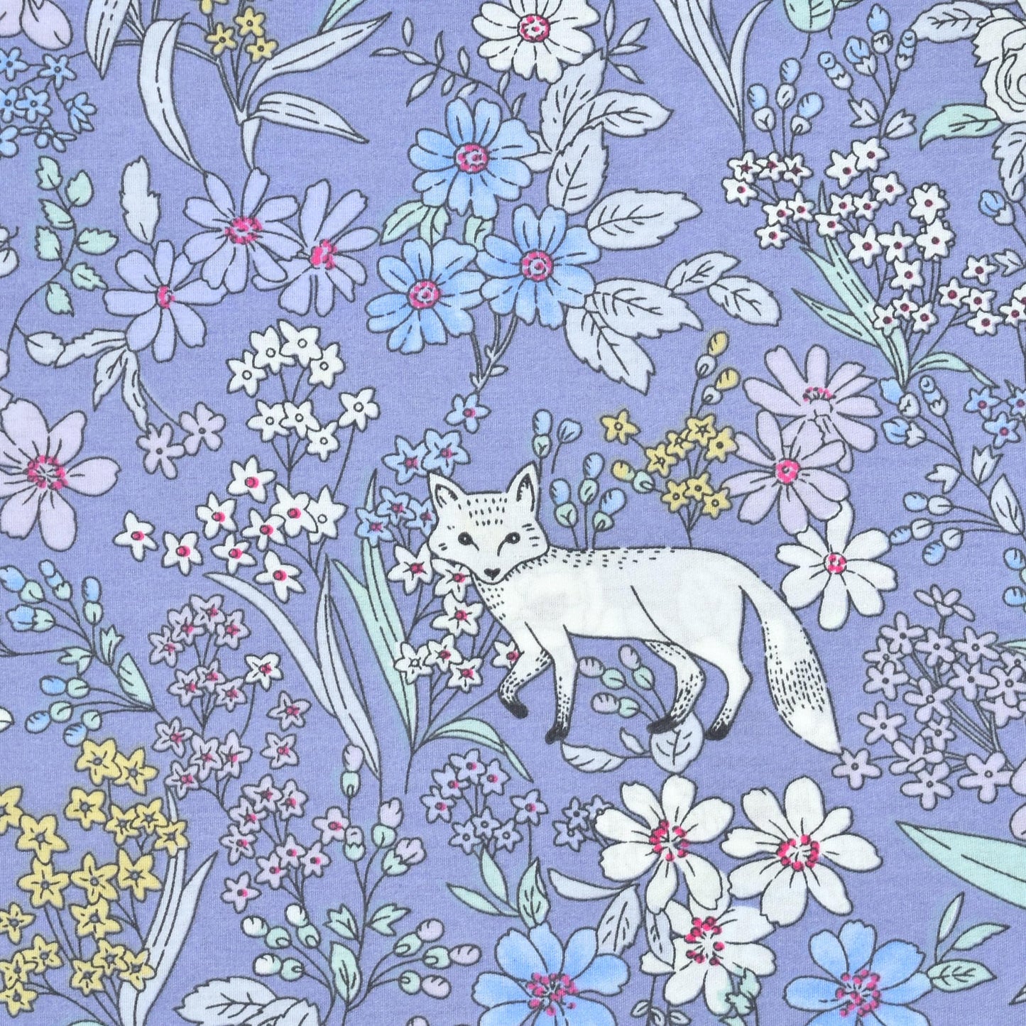 J-pinno Fox Deer Woods Flowers Forest Animals Full Sheet Set Girls Kids Teens Bed Bedroom Decoration Gift, 100% Cotton, Flat Sheet + Fitted Sheet + Pillowcase Bedding Set (36, Full)