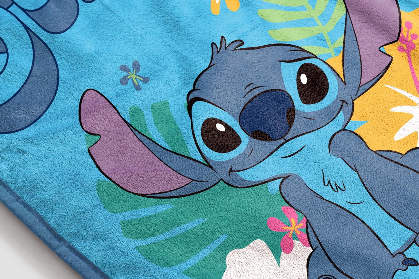 Jay Franco Kids Plush Throw Blanket – Soft & Cozy Fleece Throw for Bedroom & Couch Décor, Official Licensed Product, Blue - Stitch, 46x60 - Throw Blanket