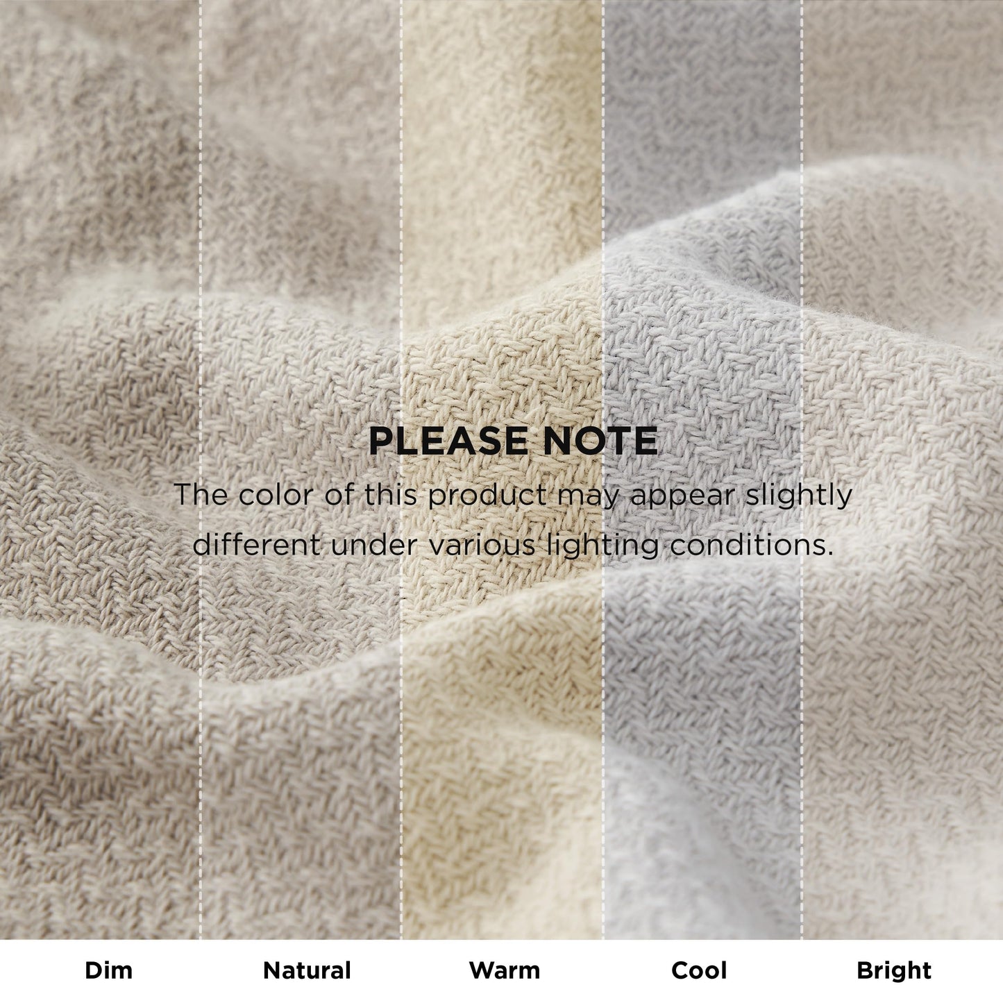 Bedsure GentleSoft 100% Cotton Blanket Queen Size for Bed - Cooling Breathable and Lightweight, Soft Cozy Textured Herringbone Woven Summer Blanket for Home Decor, Linen Beige, 90x90 inches