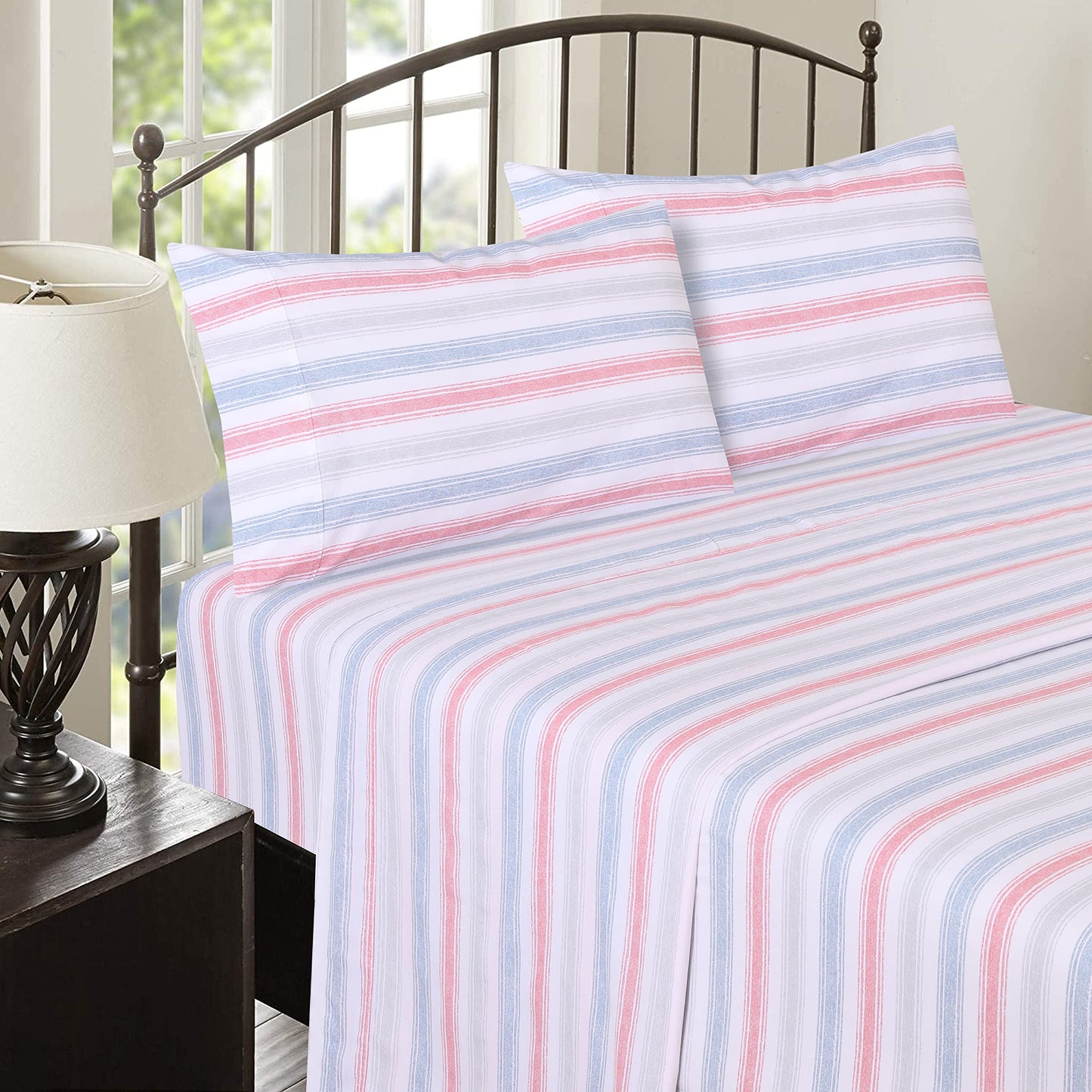 RUVANTI 100% Cotton Percale Sheets Full Size, Times