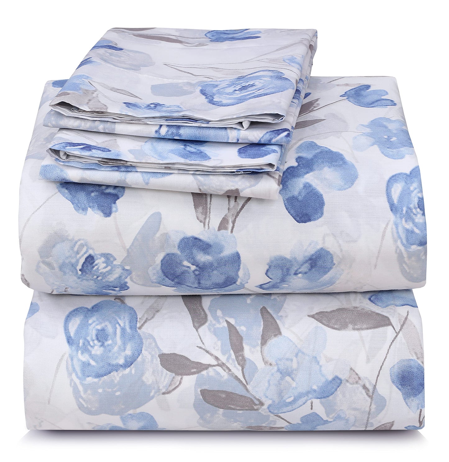 RUVANTI 100% Cotton Percale Sheets Full Size, Monotones