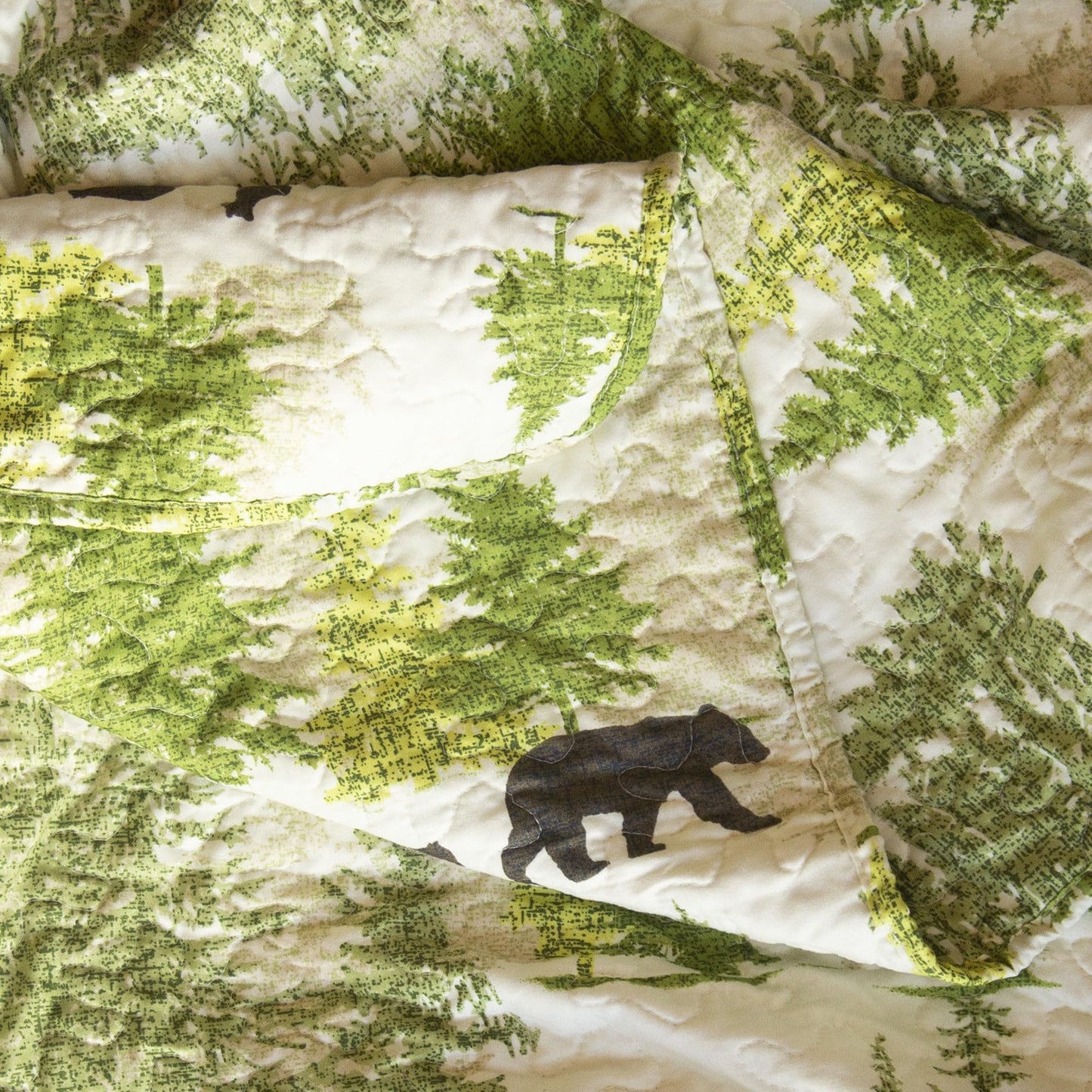 Pine Wilderness Rustic Quilt Set, King