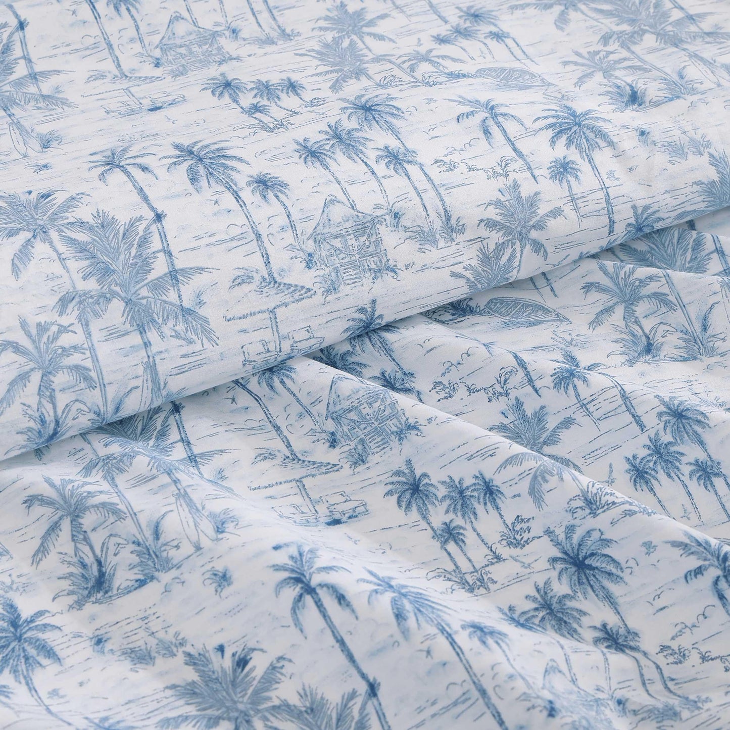 Tommy Bahama - Twin Sheet Set, Crisp & Cool Cotton Percale Bed Sheets, Deep Pockets, Coastal Bedding with Matching Fitted Sheet & Pillowcase (Surfside Blue)