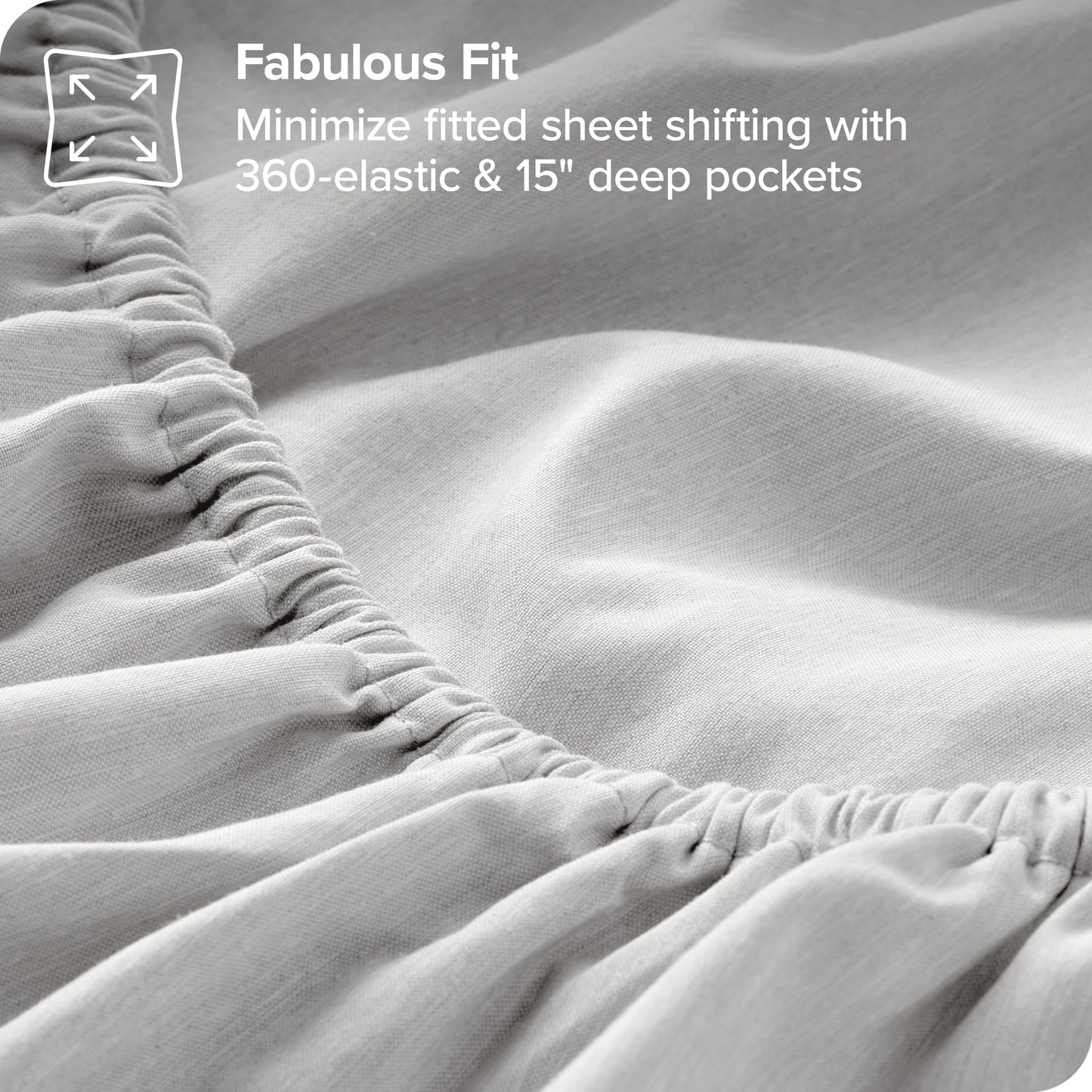 Bare Home Queen Sheet Set - Luxury 1800 Ultra-Soft Microfiber Double Brushed - Deep Pockets - Easy Fit - 4 Piece Set - Bedding & Pillowcases (Queen, Heathered Pewter)