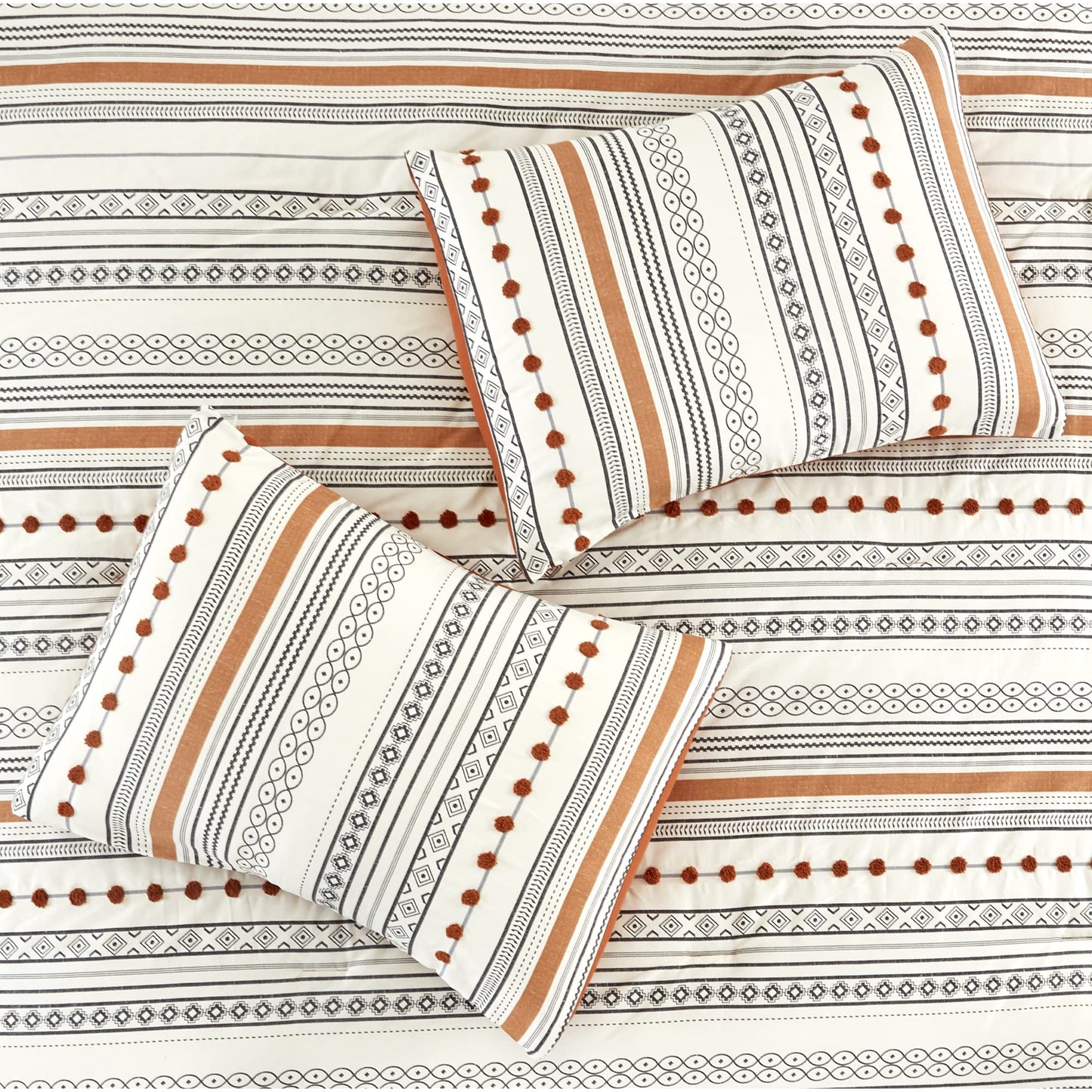 Modern Threads - Layne Collection 4-Piece Comforter Set - Reversible Elegant Bed Set - Includes Comforter, Shams, & Decorative Pillows - Luxurious Bedding King