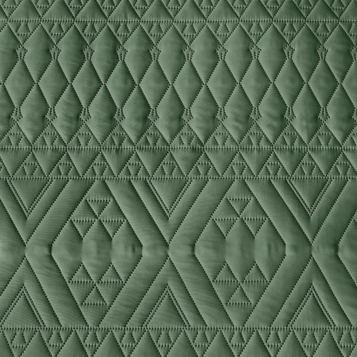 akkialla King/Cal King Size Quilt Bedding Set,Green Lightweight Microfiber Soft Bedspread,Modern Style Geometric Pattern Coverlet Set for All Seasons,3 Piece(1 Quilt,2 Pillow Shams)