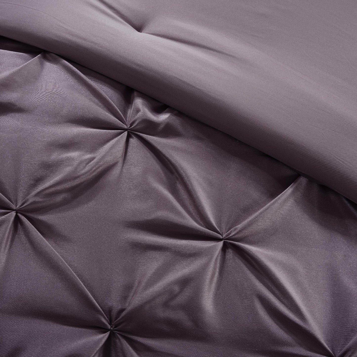 Madison Park Essentials King Comforter Set, 24 Piece Bedding With Matching Curtains, Decorative Pillows, Luxe Diamond Tufting , Room in a Bag Joella Collection, Plum King