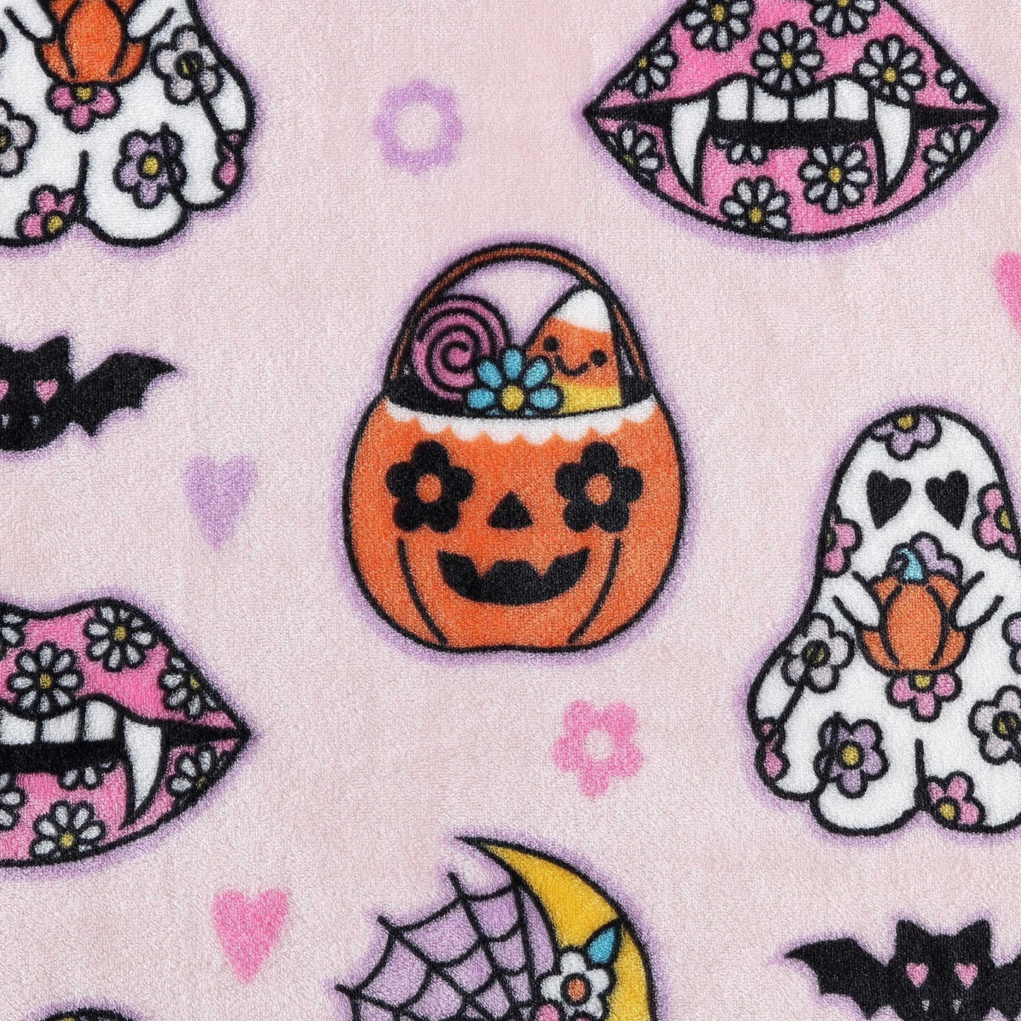 Betsey Johnson - Blanket, Buttery-Soft Throw Blanket for Couch or Bed, Boldly Plush & Oversized Bedding (Retro Halloween Pink, 50" x 70")