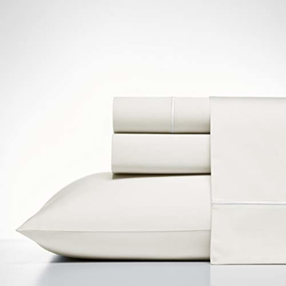 Nautica - King Sheets, Cotton Sateen Bedding, 400 Thread Count, Silky Smooth & Wrinkle Resistant (Regatta White, King)