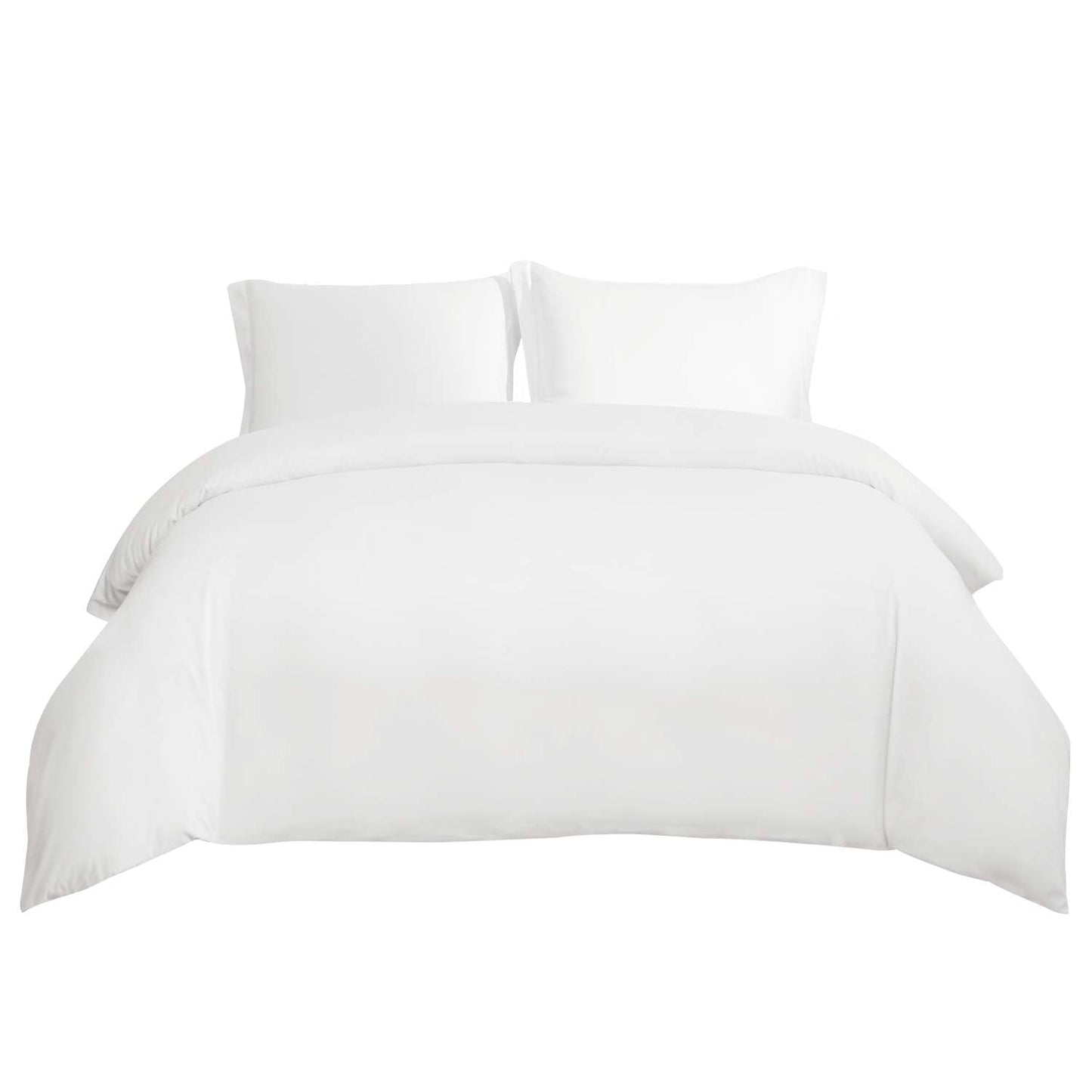 Bedsure White Duvet Cover Queen Size - Soft Double Brushed Bedding Set for Kids & Adults, Zipper Closure, 3 Pieces, Includes 1 Duvet Cover (90"x90") & 2 Pillow Shams, NO Comforter