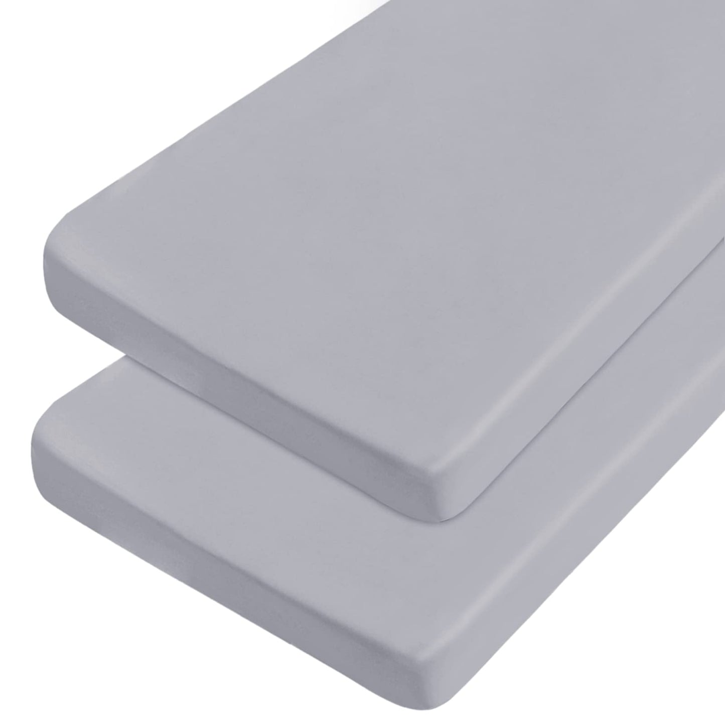 Cot Sheets 31" x 75", 2 Pack Cot Size Sheet Fitted with Narrow Twin/Camp Bunk/Rvs Bunk/Guest Beds/Army Cots/Trifold Mattress, Super Soft Breathable Microfiber Bed Cover, Bottom Sheet, Gray