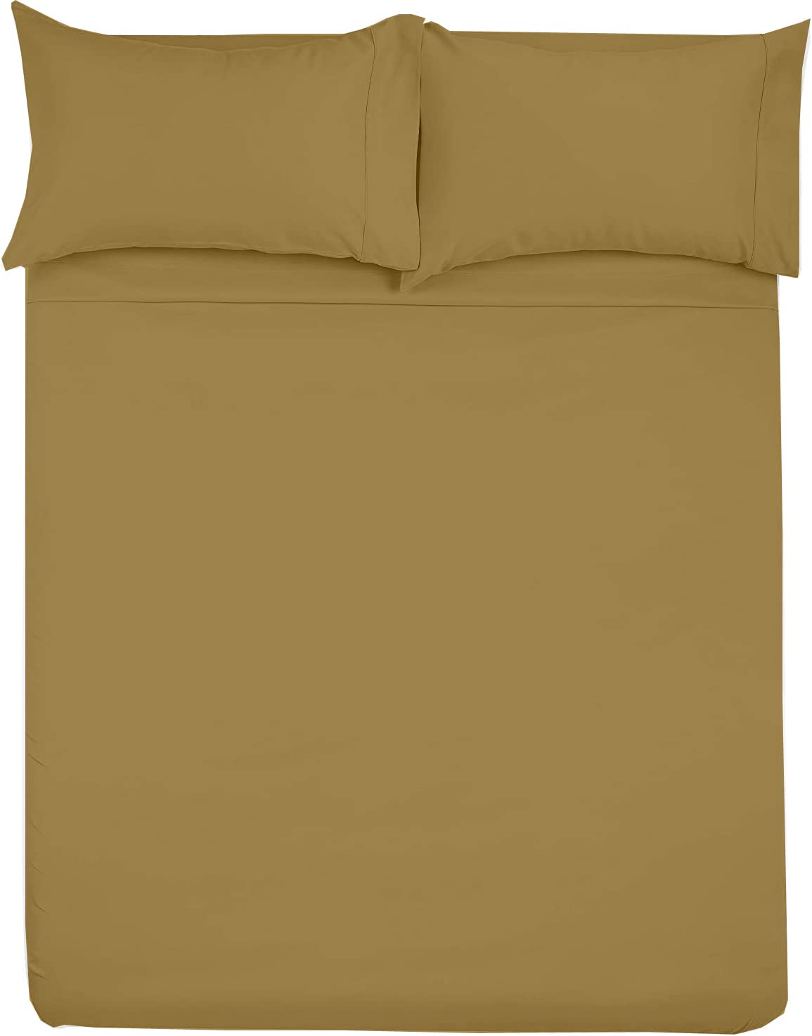 Shreem Linen Microfiber RV Sheet Sets, 48x75 3/4 Full Bunk, Taupe Solid - Fits Mattresses up to 8 Inches Deep, 4 Piece RV Bed Sheets for Campers, Motorhomes, and Travel Trailers