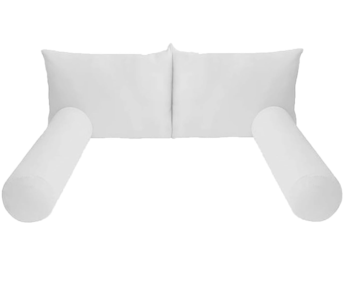 Oslimea Twin Size Pillow & Bolster Cushion Memory Sponge Fiberfill Inserts Replacement Set for Outdoor or Indoor Daybed and Porch Swing Bed, Insert ONLY