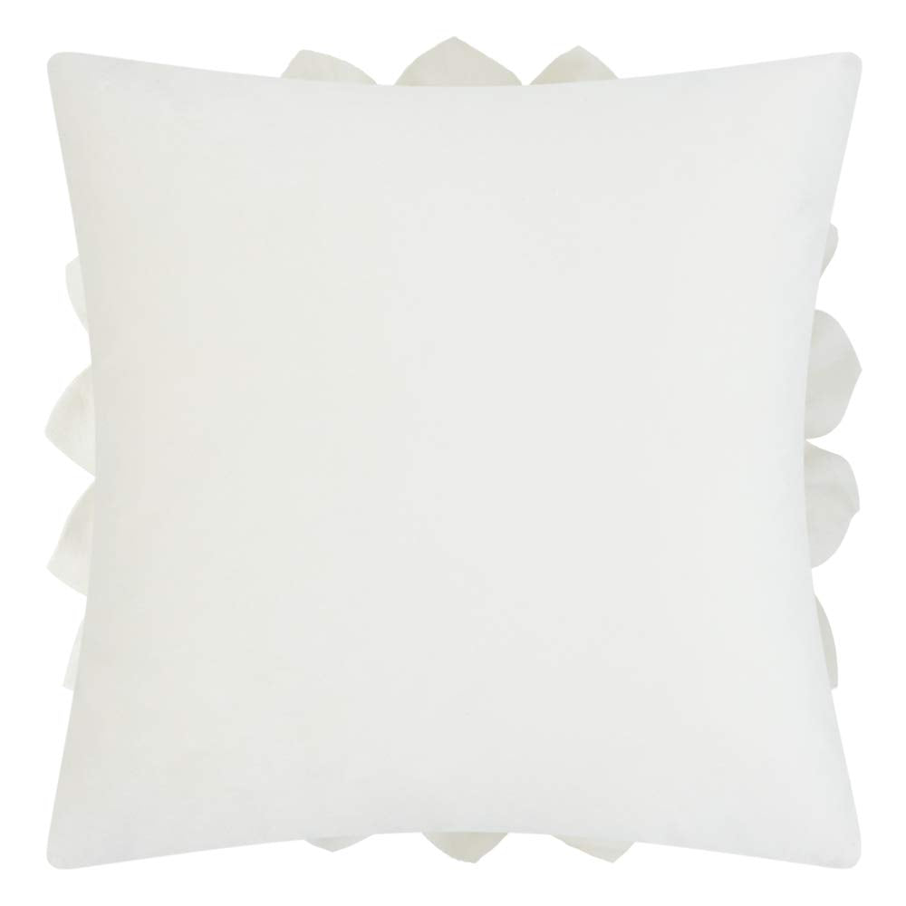 OiseauVoler Decorative Throw Pillow Covers Cream White Floral 18 x 18 Inch