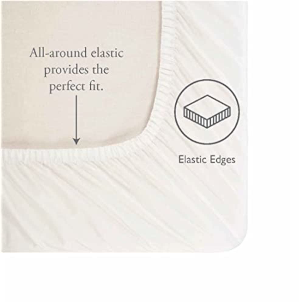 Laura Ashley - King Sheets, Cotton Percale 6-Piece Bedding Set, Crisp & Cool Home Decor (Jaynie Pastel Blue, King)