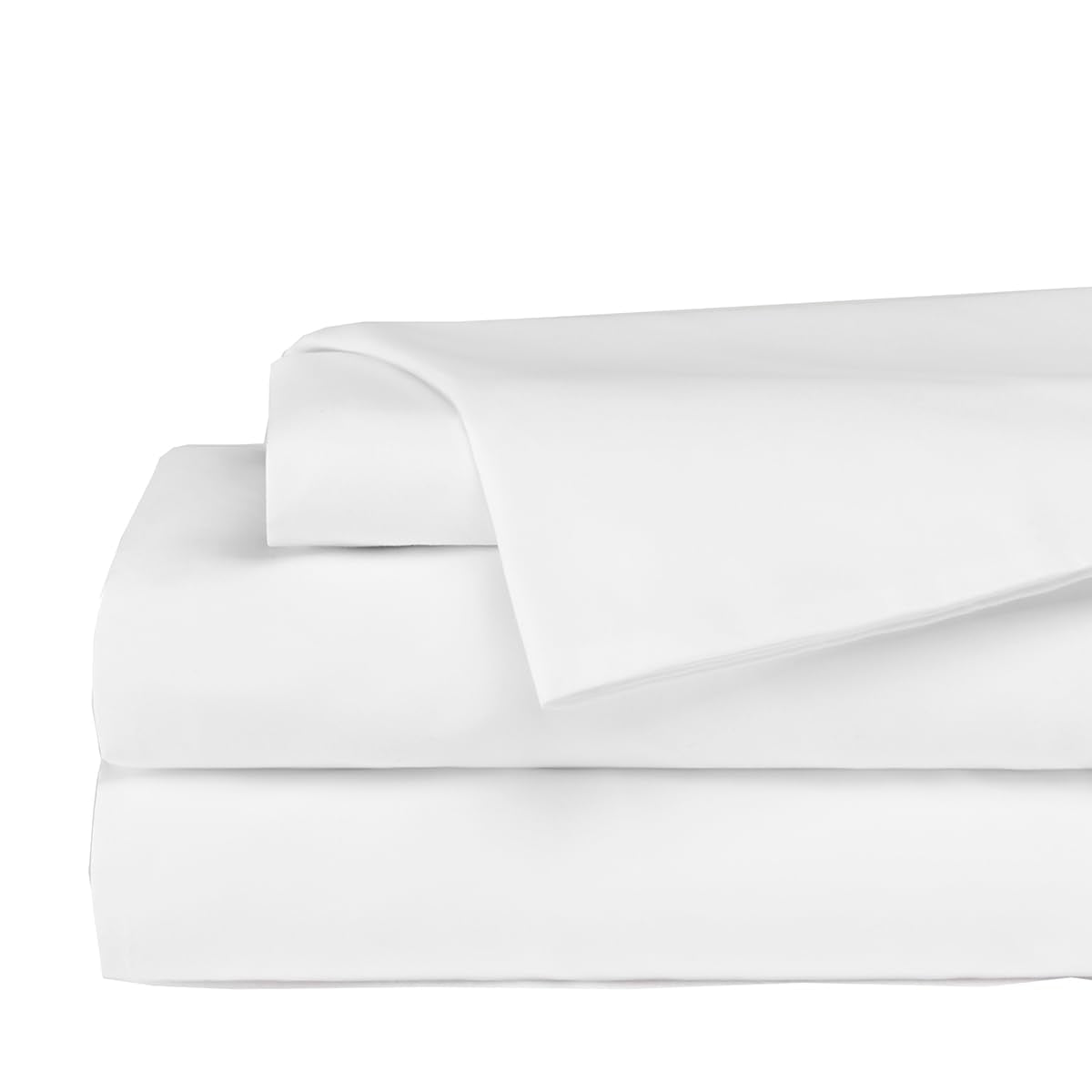 SLEEP ZONE 3 Pieces Bed Sheet Set, Microfiber Bed Sheet Twin XL Size, Soft & Breathable Bedding Sheet Set, Deep Pocket Fitted Sheet, Flat Sheet and Pillowcase (White. Twin XL)