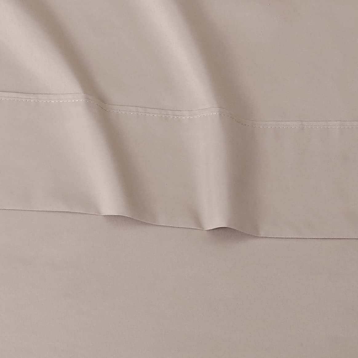 Amazon Basics Lightweight Super Soft Easy Care Microfiber 3-Piece Twin XL Sheet Set with 14-Inch Deep Pockets, Taupe, Solid