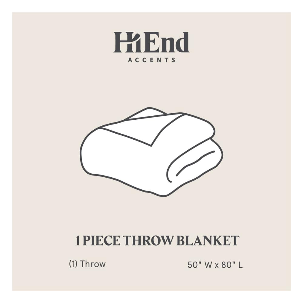 HiEnd Accents Nordic Cable Knit and Faux Mongolian Fur Wool Throw, 50x80 inch, Gray Solid Color, Sweater Style, Diamond Pattern, Soft Cozy Warm Luxury Blanket