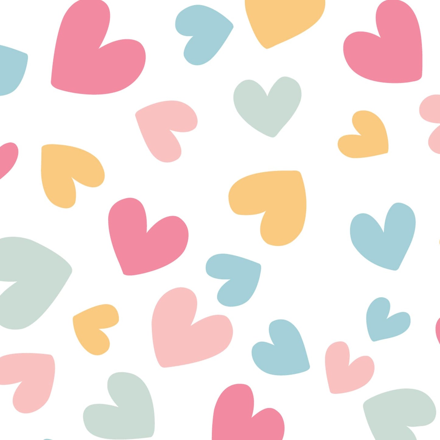 MICORAL Kids Twin Sheets Set Hearts, 3 Pieces Sheets for Boys & Girls, Soft Printed Microfiber Double Brushed Bed Sheets, Deep Pocket Cozy Toddler Bedding Set, Cute Hearts