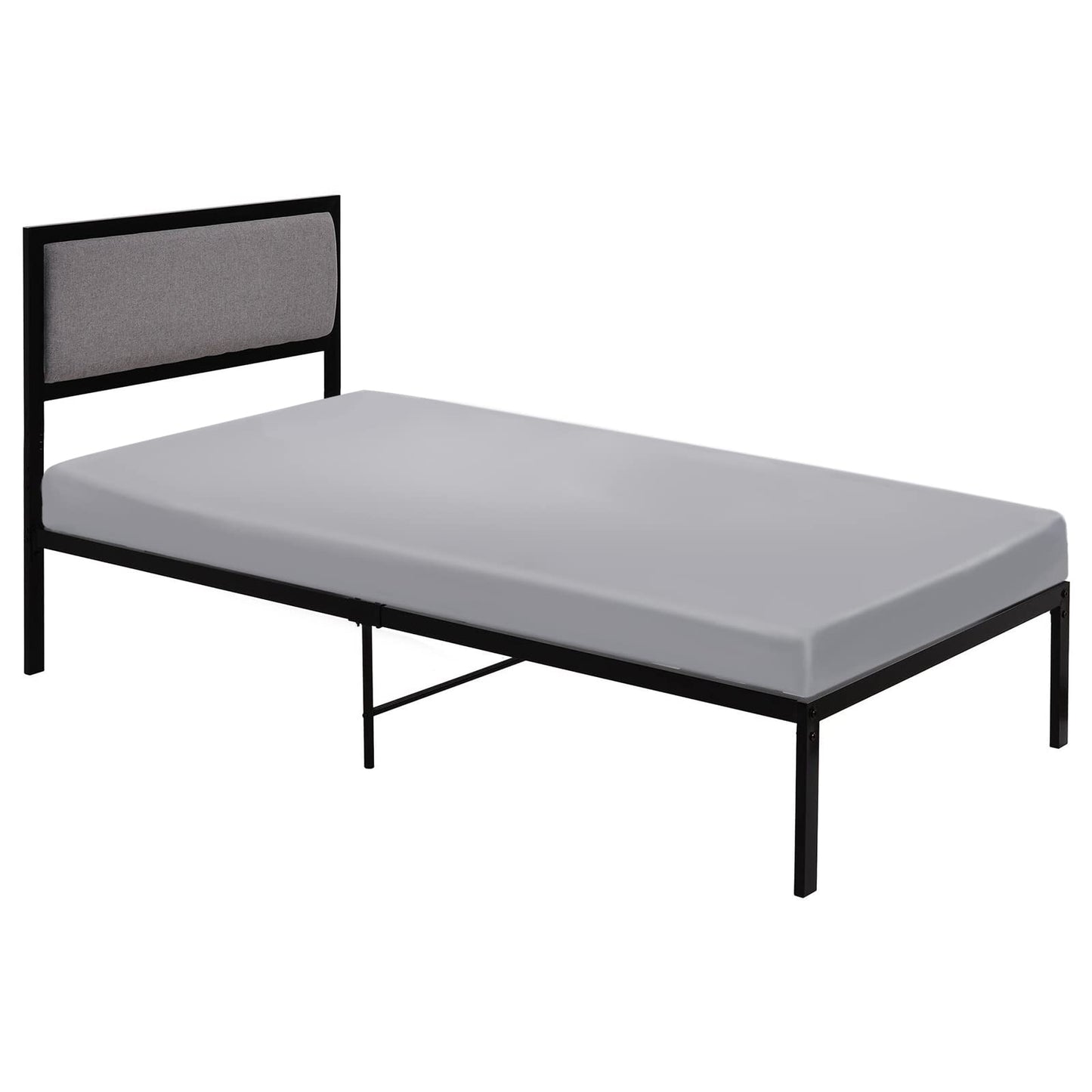 Cot Sheets 31" x 75", 2 Pack Cot Size Sheet Fitted with Narrow Twin/Camp Bunk/Rvs Bunk/Guest Beds/Army Cots/Trifold Mattress, Super Soft Breathable Microfiber Bed Cover, Bottom Sheet, Gray