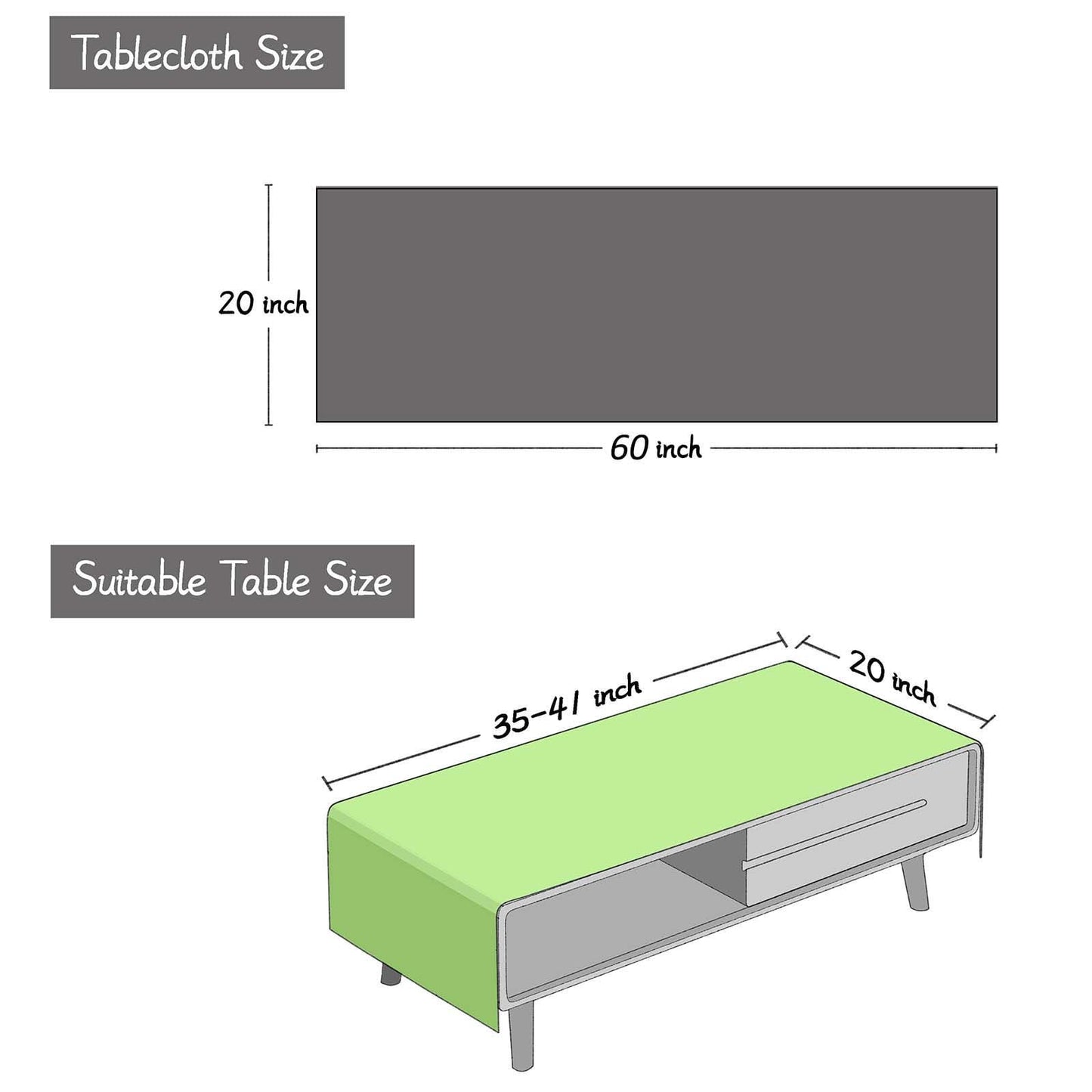 SIELUNO Linen Coffee Table Cloth, Rustic Farmhouse Coffee Table Cover for Living Room Tea Table Washer Dryer Fridge Top Dust Cover-Hollow Light Grey-20x60inch