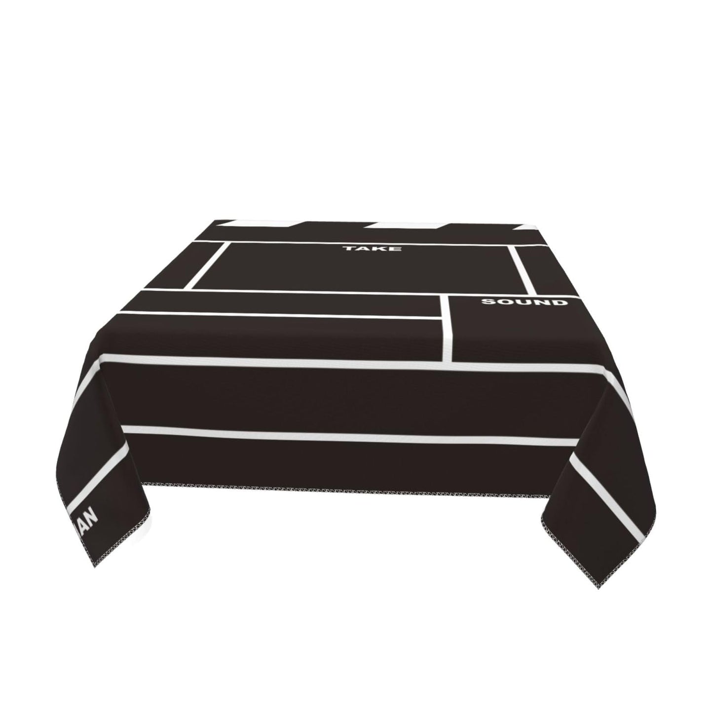 Entemne Square Table Cloth 55x55 Inch Movie Film Clap Board Tablecloth Washable Soft Wrinkle Free Dust Proof Card Table Cover for Tea Party Picnic Kitchen Dining Decor