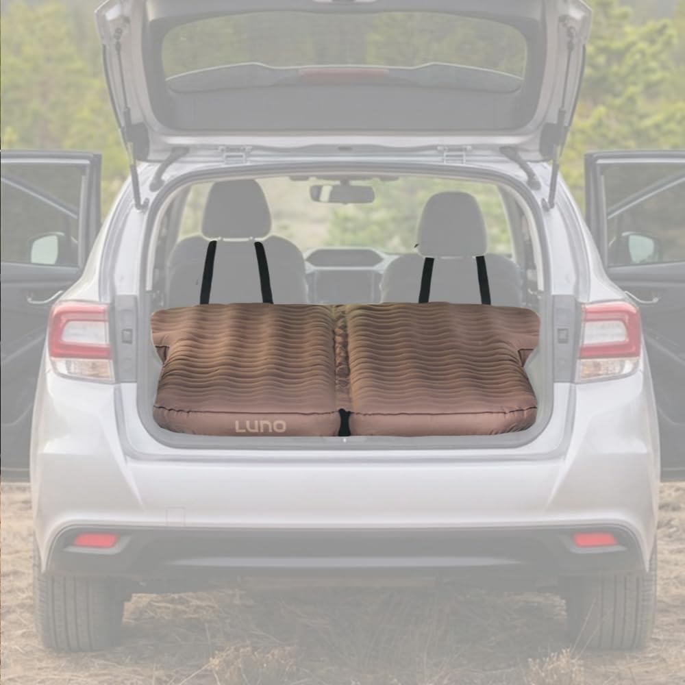 Luno AIR Base Mattress for Subaru Impreza Hatchback (2012+) – SUV Air Mattress for Car Camping with 12V Electric Pump, Durable 200D Oxford Fabric, Two Head Support Straps & Repair Patch – Car Camping