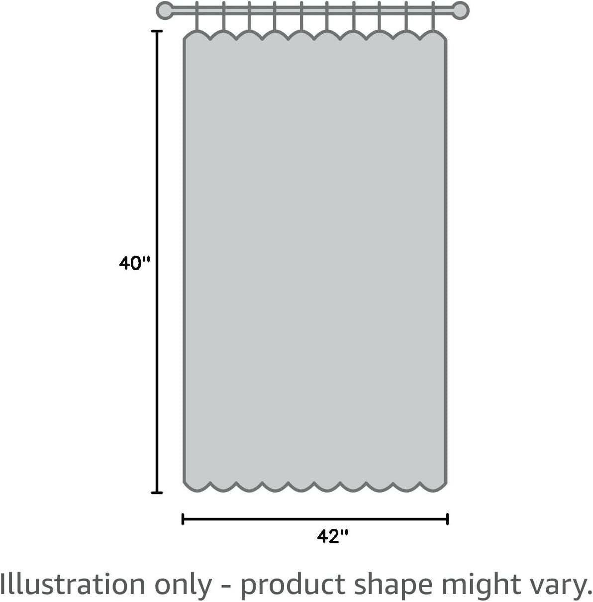 BGment Black Blackout Curtains 40 Inches Long for Kitchen Windows - Short Thermal Insulated Drapes with Rod Pocket Privacy for Cafe Bedroom Window, 42 x 40 Inch, 2 Panels