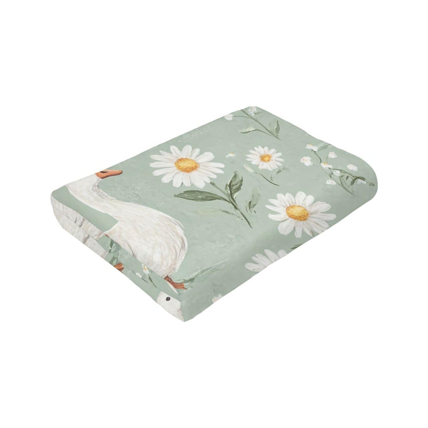 Cute Goose Throw Blanket White Duck Flannel Blankets Fuzzy Plush Super Soft Cozy Warm Decor Gifts for Boys Girls Kids Adults Men Women 40" x 50"