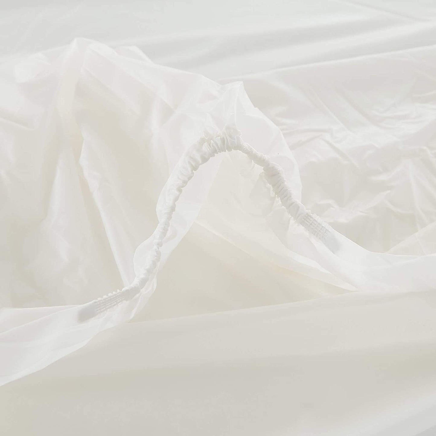 Bargoose Home Textiles, Inc. | Fitted Waterproof Twin XL Mattress Cover | Vinyl Bed Protector | Guards Against Liquids and More | White (9" Deep)