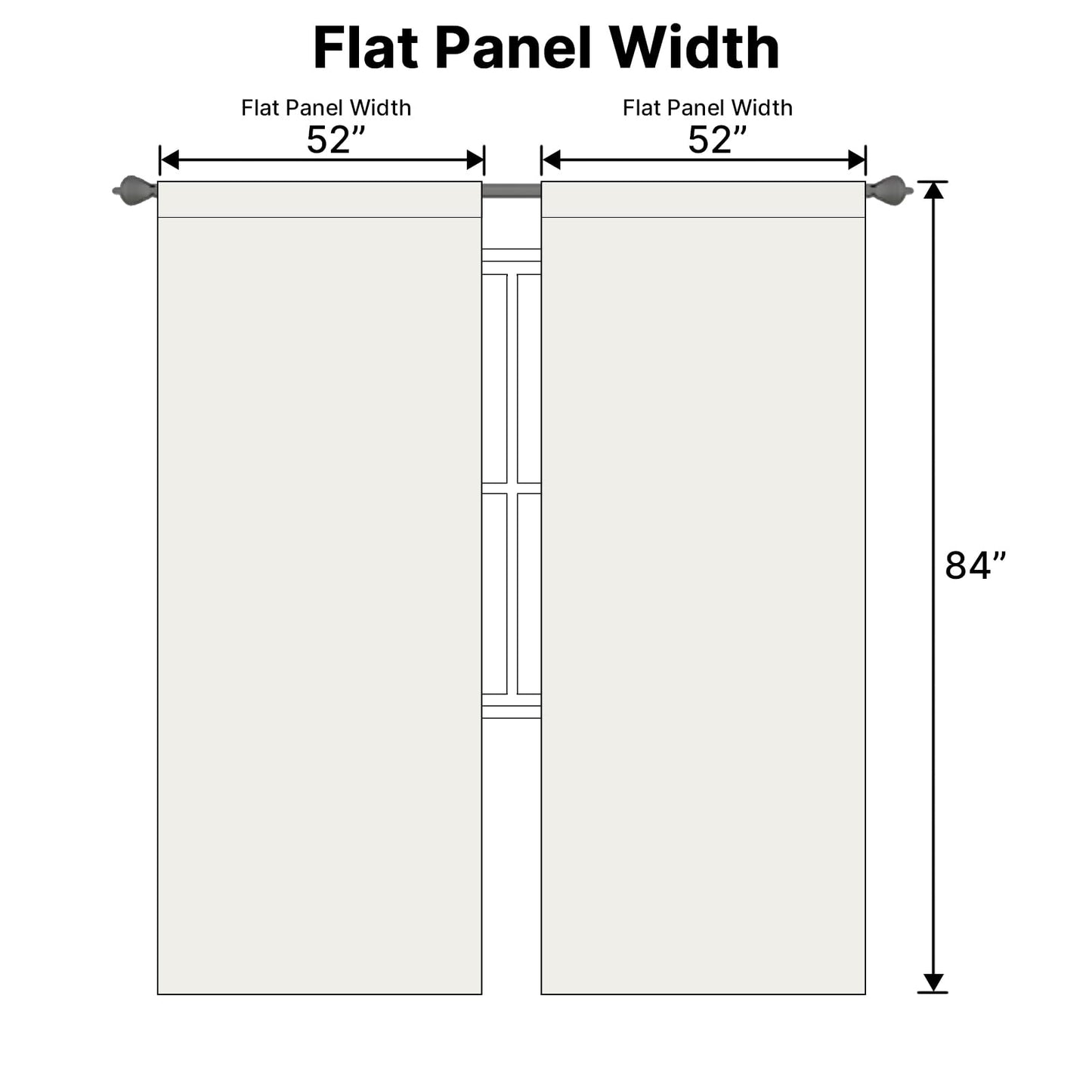 H.VERSAILTEX Blackout Curtains Thermal Insulated Window Treatment Panels Room Darkening Blackout Drapes for Living Room Back Tab/Rod Pocket Bedroom Draperies, 52 x 84 Inch, Ivory/Cream, 2 Panels