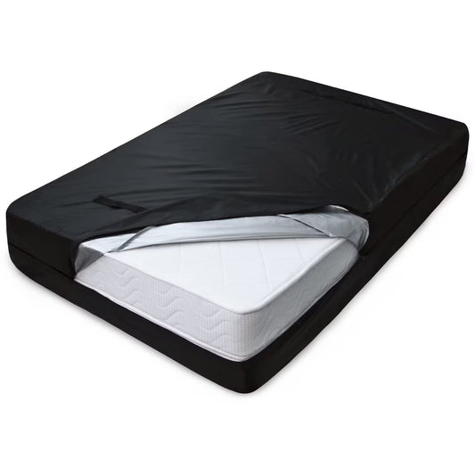 Mattress Bags for Moving and Storage, Heavy Duty Twin XL Mattress Bag with 4 Strong Handles, Waterproof Mattress Cover/Protector for Moving Twin XL Size, Reusable Thick Tarp, Black