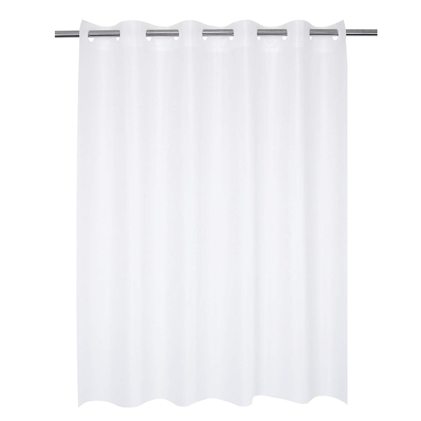 River Dream Hotel Grade No Hooks Needed Waterproof Shower Curtain or Liner,Frost (PEVA, 71" x 74")