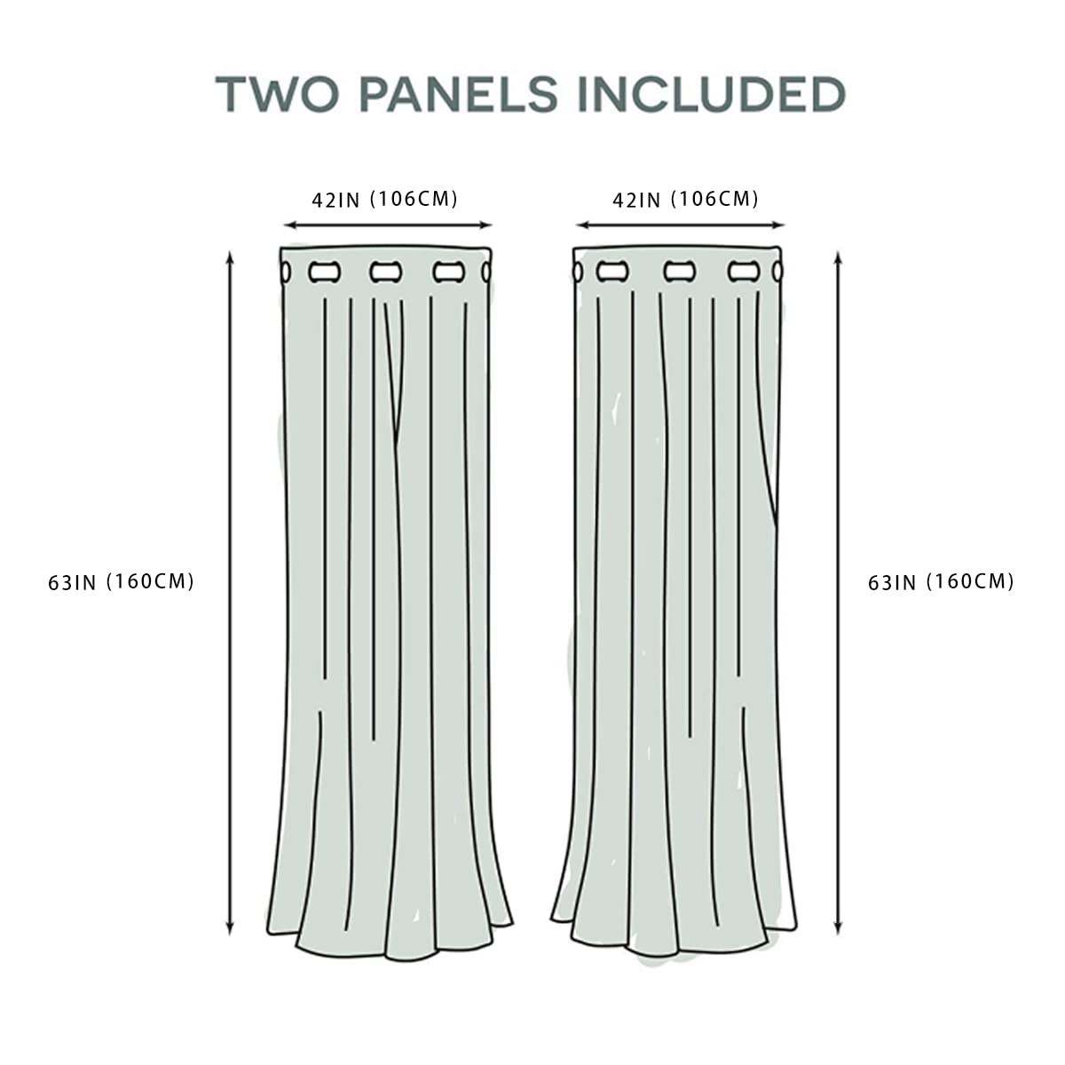 EOTDMS Teal Gray Geometric Blackout Curtains for Bedroom, White Gray Modern Abstract Plaid Circle Room Darkening Curtain Thermal Insulated Window Drapes for Living Room, 2 Panels, 42x63 inches Length