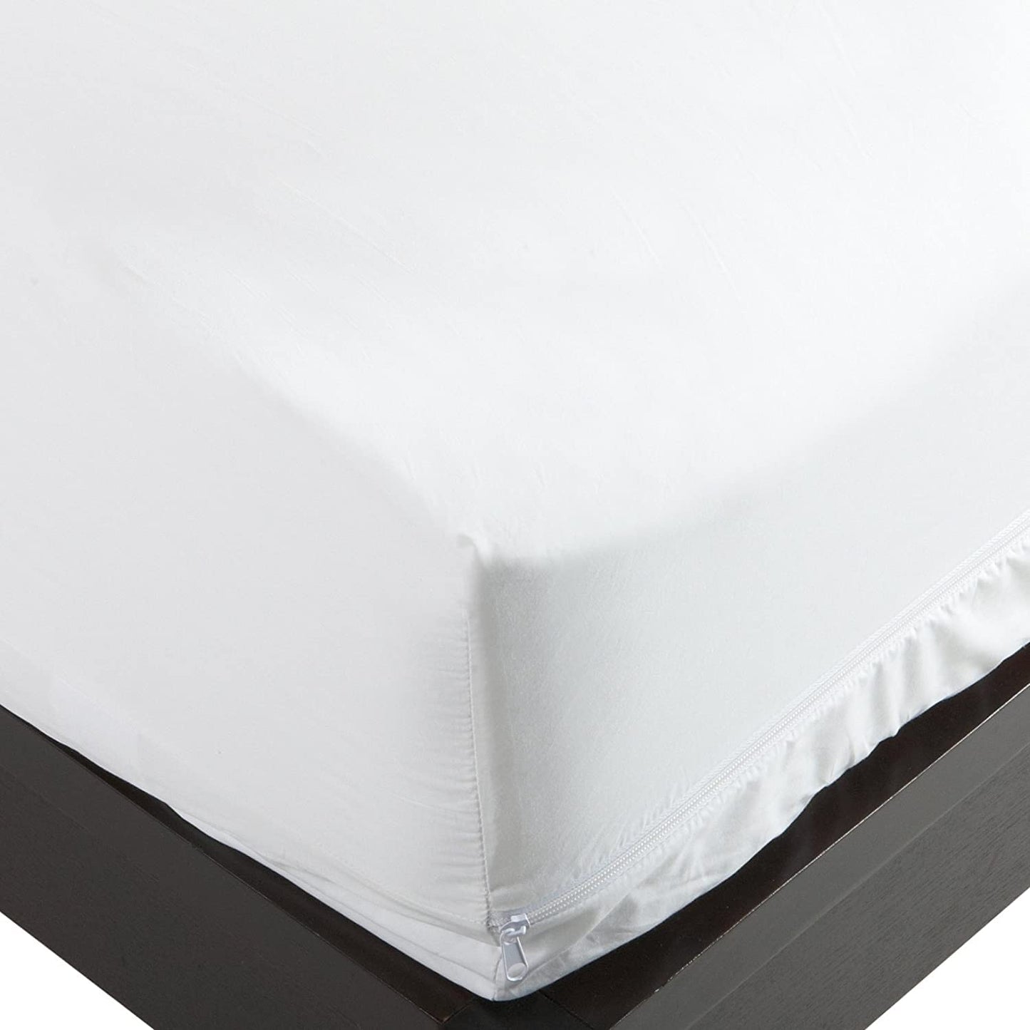 National Allergy 100% Cotton Queen Mattress Encasement 60x80x12, Hypoallergenic, Dust Proof Zippered 6-Sided Cover, Breathable, Noiseless Natural Cotton, AAFA Certified