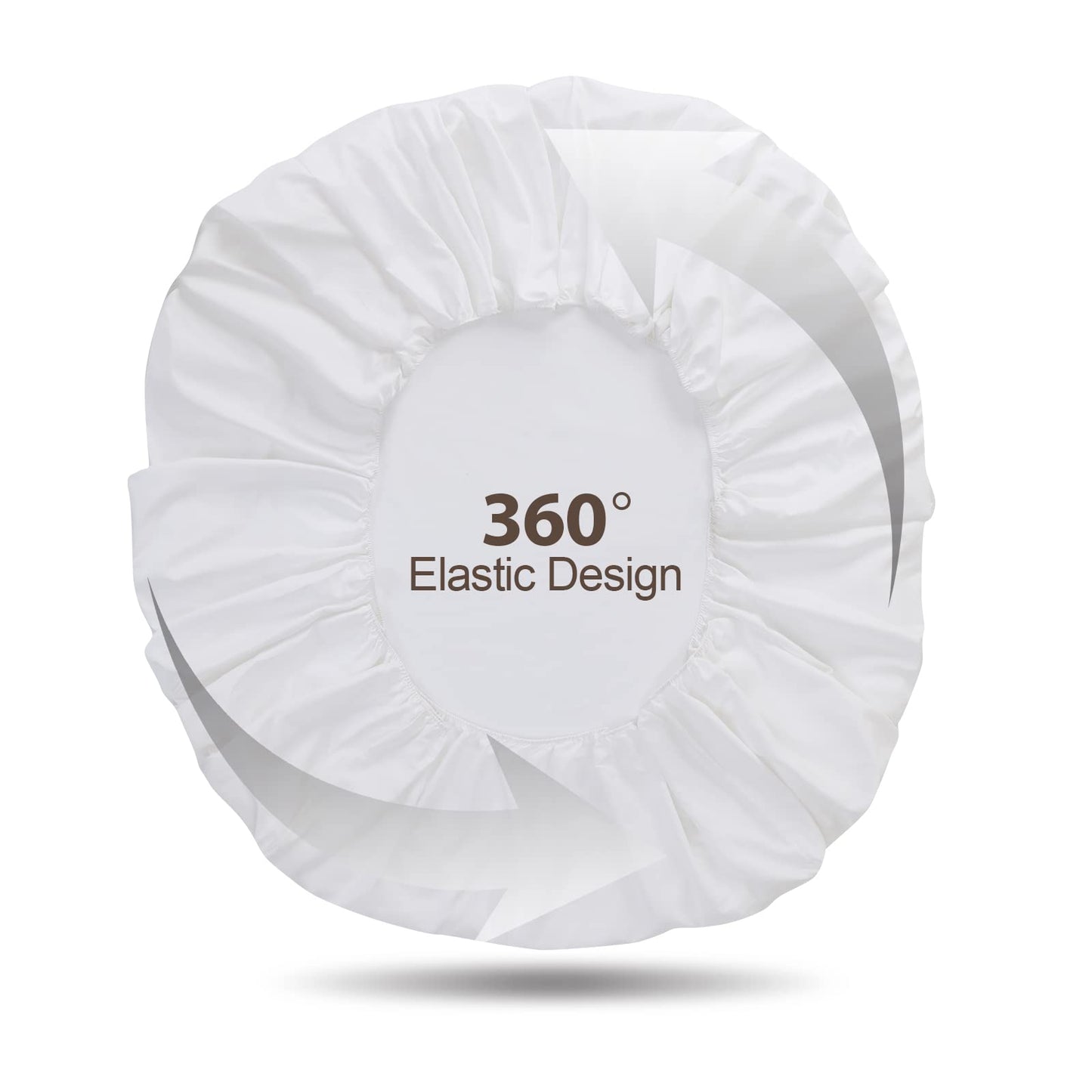100% Egyptian Cotton Fitted Sheet Full Size White, 600 Thread Count, 8-16" Deep Pocket Sheet, Soft & Elastic Sateen Weave Bottom Sheet for Hotel & Home (White, 1 Pack Fitted Sheet Only, Full)