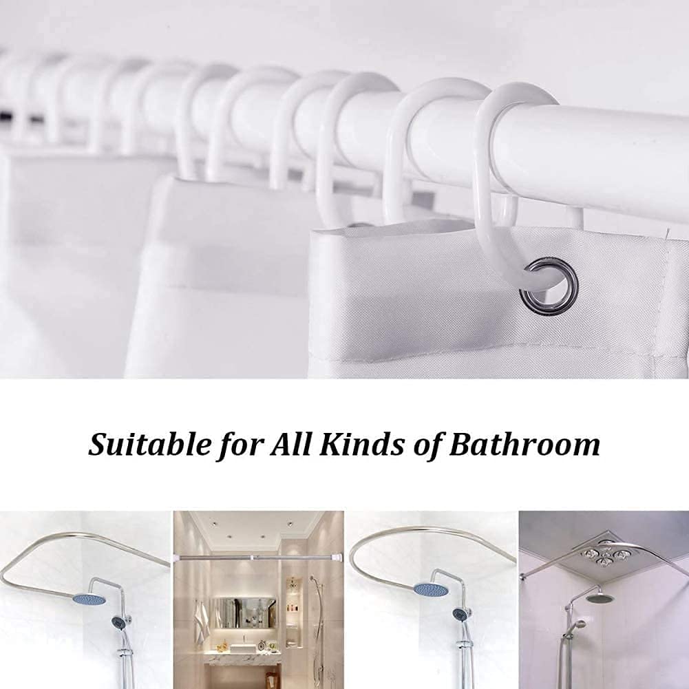 DDS-DUDES Christmas Shower Curtain Kids Bathroom Halloween Decor with 12 Curtain Hooks for Bathroom, Waterproof 71 x 71 inch (SC-06)