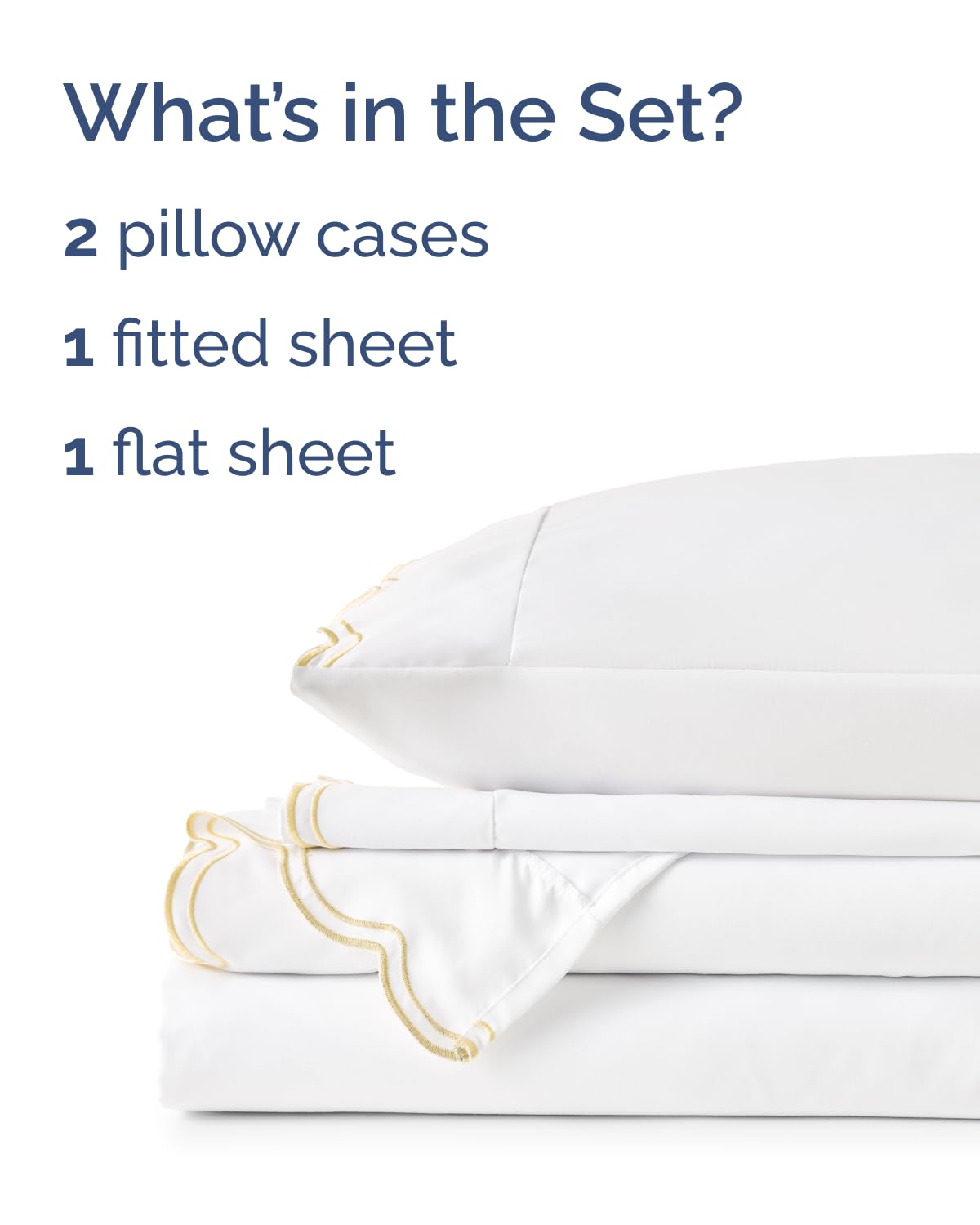 Extra Thick Heavyweight Queen Size 4 Piece Bed Sheet Set - Scalloped Edge Bedding - Soft & Wrinkle Resistant - Super Luxury Queen Bed Set - Premium Hotel Quality Sheets w/ Deep Pockets - Butter Yellow