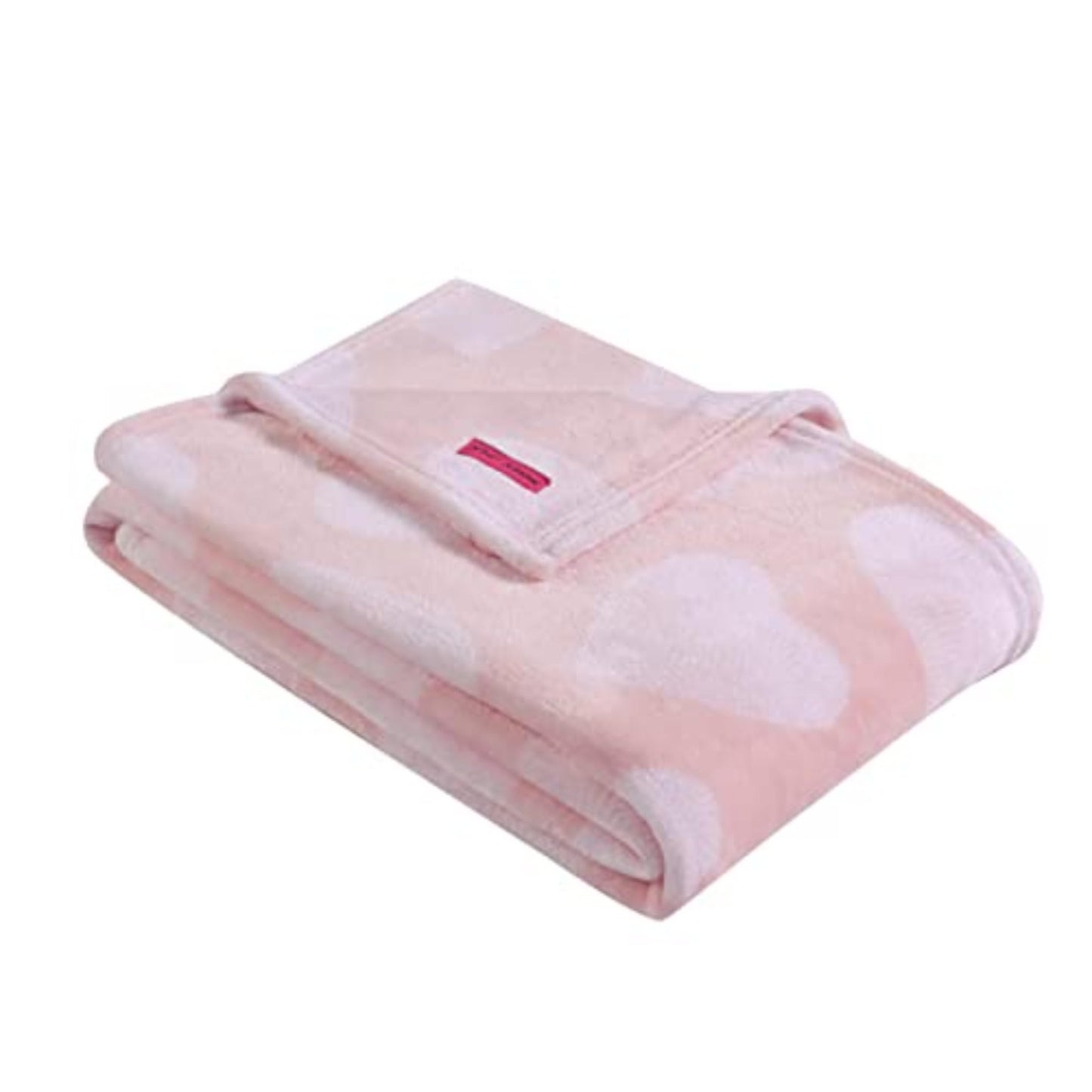 Betsey Johnson - Throw Blanket, Buttery-Soft Throw Blanket for Couch or Bed, Boldly Plush & Oversized Bedding (Dotted Heart Pink, 50" x 70")