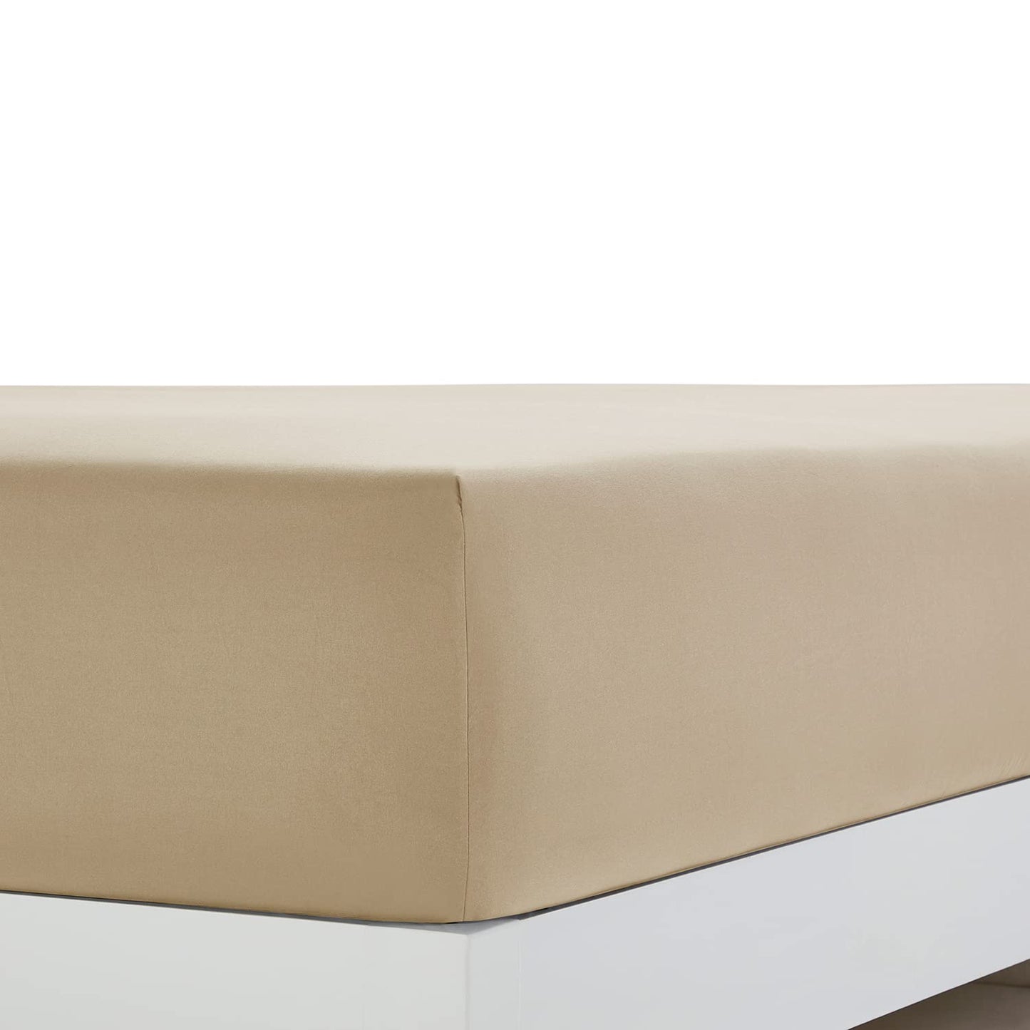 Clara Clark Bed Sheets, Premier 1800 Series 4 Piece Bed Sheet Set, Deep Pocket, Wrinkle, Fade, Stain Resistant, Luxury Soft Bedding Sheets & Pillowcases, King, Beige Cream