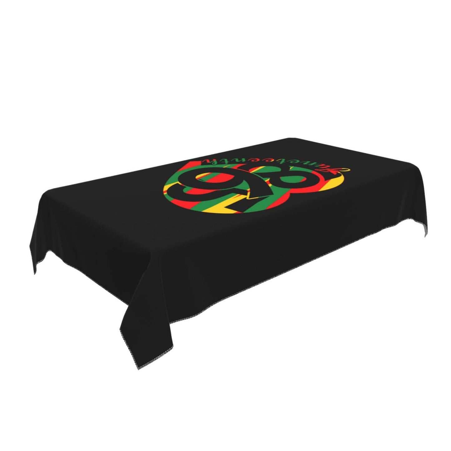 Juneteenth Heart African Freedom 1865 Rectangular Tablecloth Table Cloth Decorative Table Cover for Dining/Party/Buffet/Wedding 35 x 55 Inches