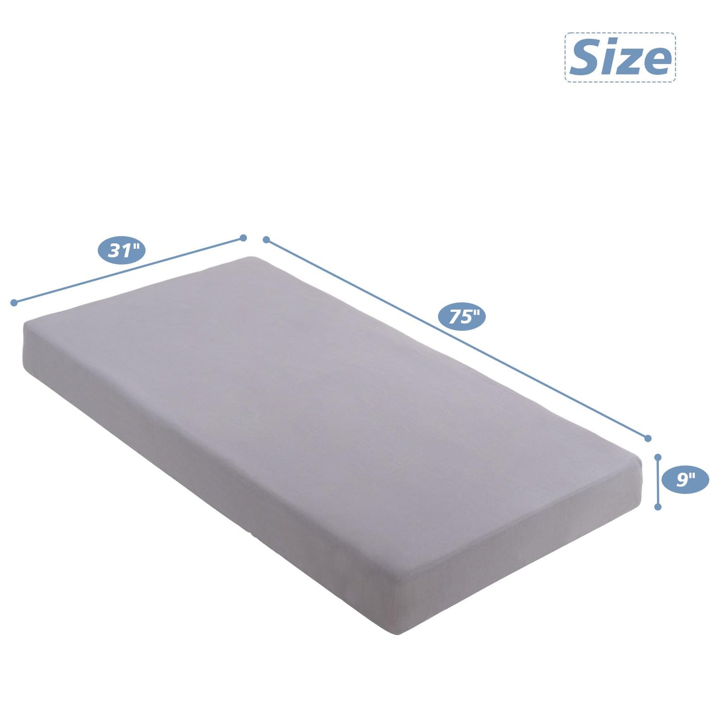 URZGU Cot Sheets 31" x 75", 4 Piece Cot Sheet Set, Fitted for Narrow Twin Mattress/RVs Bunk/Camper Bunks/Guest/Army Cots, Soft & Breathable Camper Bedding Set, Gray